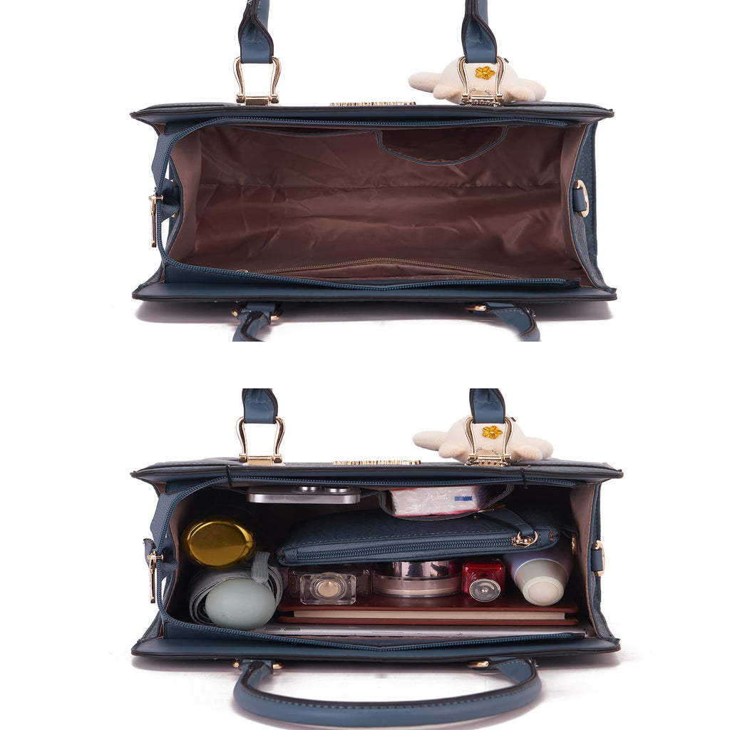 Women's Fashion Handbags Tote Bags Shoulder Bag Top Handle Satchel Purse Set 4pcs