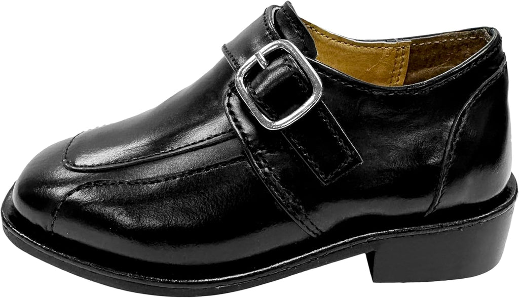 LIBERTYZENO Boys Animal Print Genuine Leather Kids Lace Up Oxford Dress Shoes for Prom Graduation