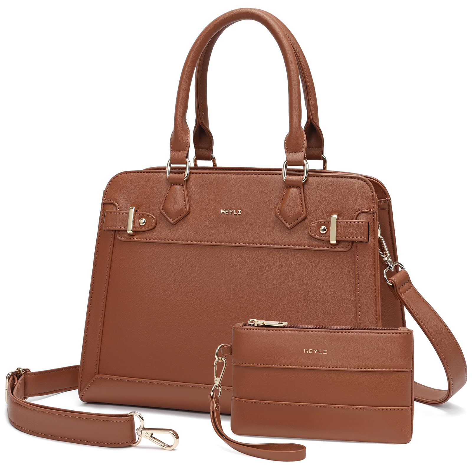 Keyli 2pcs Purses and Handbags for Women, Fashion Shoulder Tote Bags Top Handle Satchel and Vegan Leather Bags for ladies