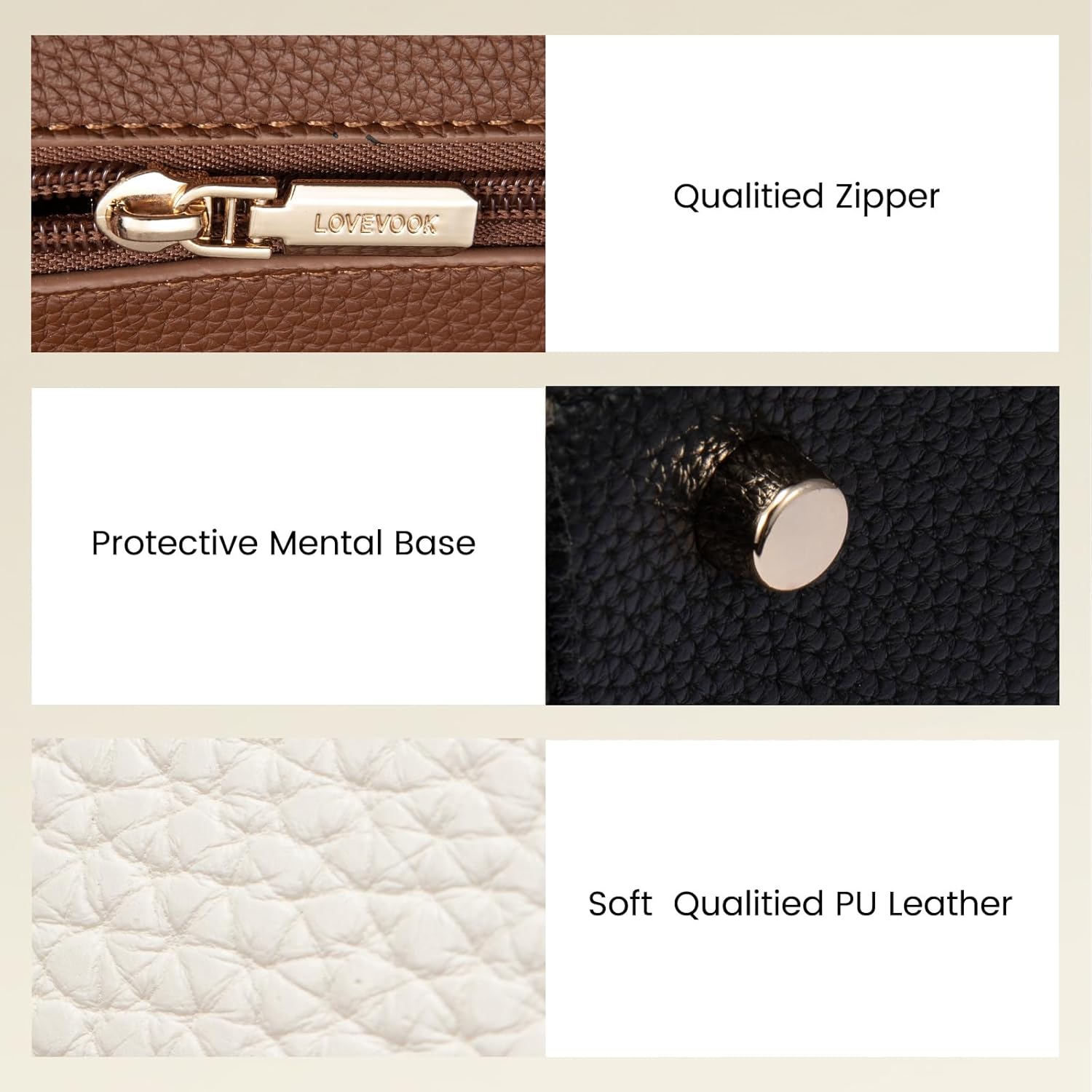 LOVEVOOK Purses and Handbags for Women,Stylish Tote Shoulder Satchel Bag PU Leather Crossbody Top Handle Bags with Zipper