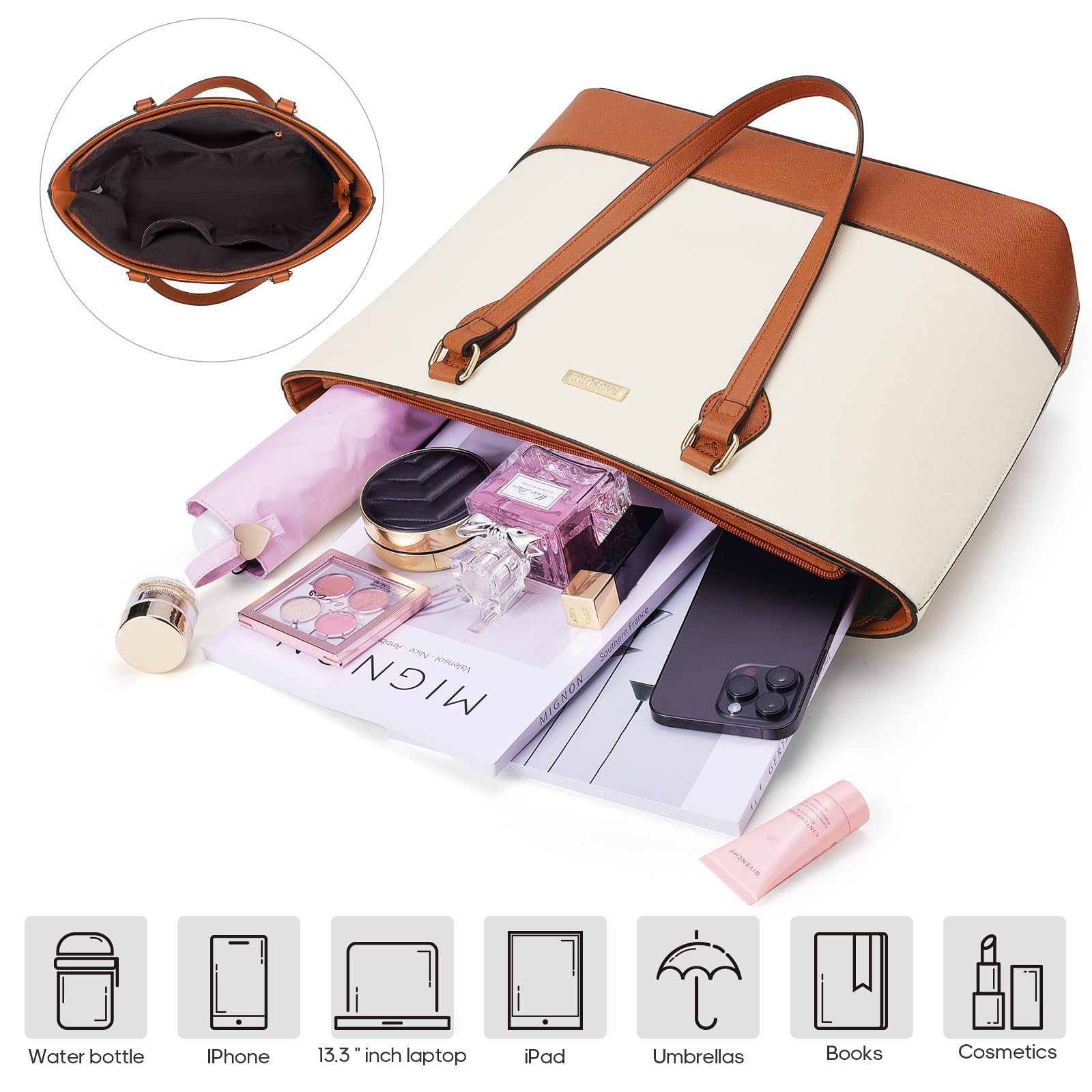4PCS Women Fashion Handbags Purses Wallet Shoulder Bags Casual Tote Bag Crossbody Bags, Handbag Set Gift for Ladies Girls
