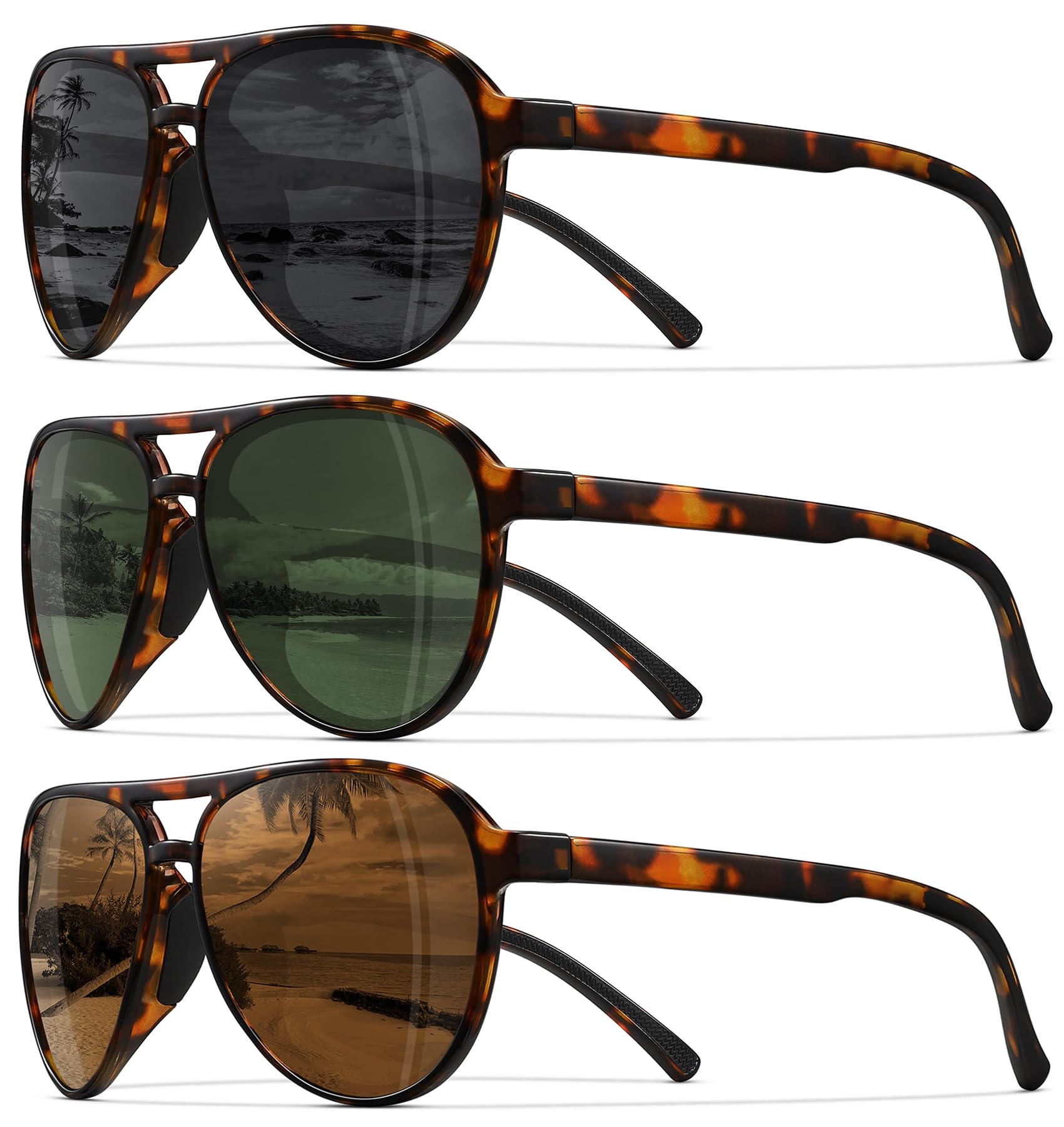 STORYCOAST Polarized Aviator Sunglasses for Men Women Classic Retro Aviators Sports Driving Running Sun Glasses