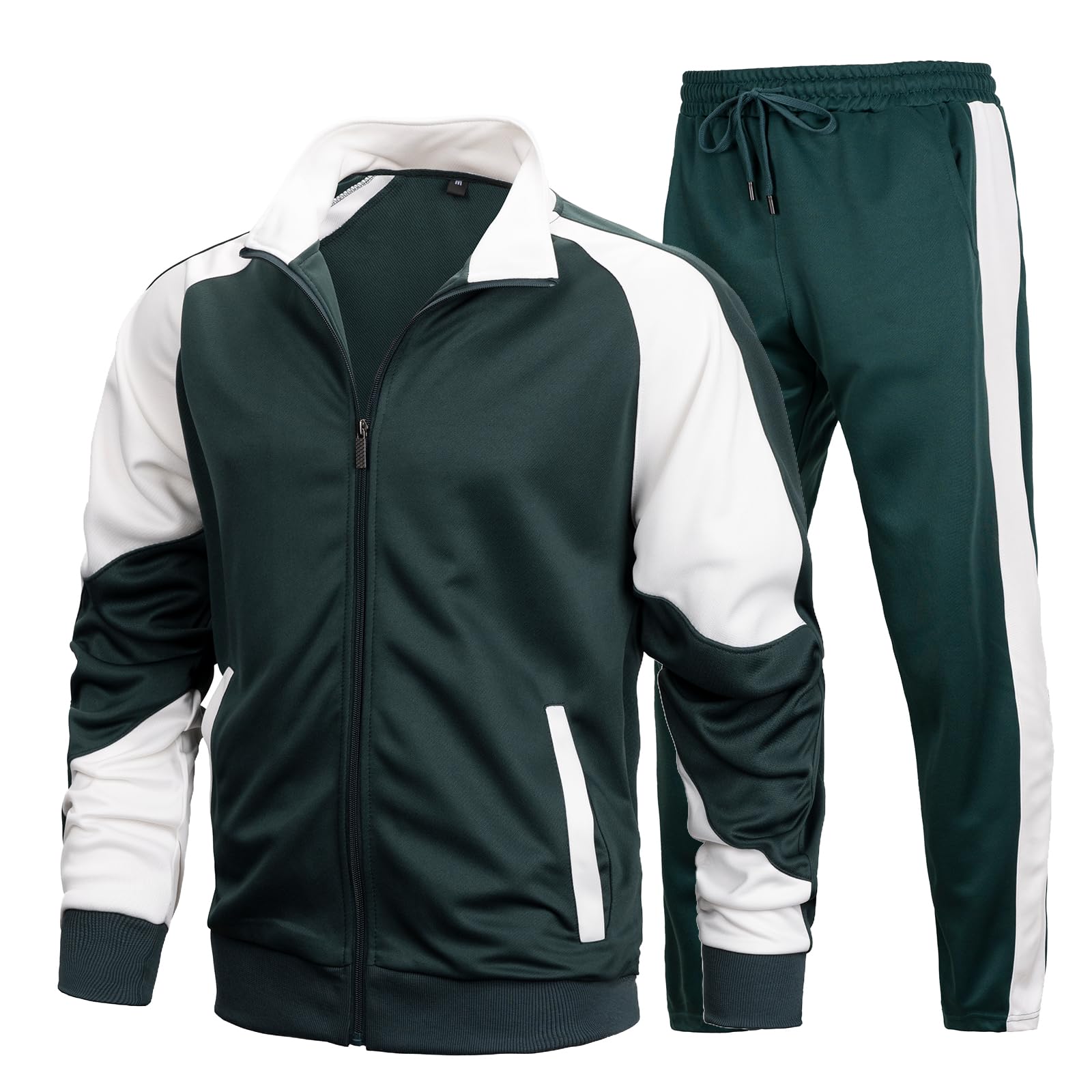 LBL Leading the Better Life Mens Track Suits Casual Full Zip Sweat Suit Active Jackets and Pants 2 Piece Outfits