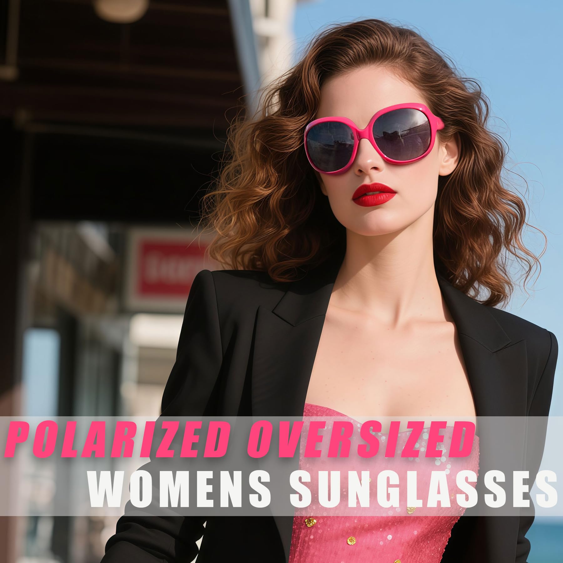 Joopin Oversized Sunglasses Womens Trendy Polarized Large Driving Sun Glasses Ladies UV Protective Big Sunnies Shades