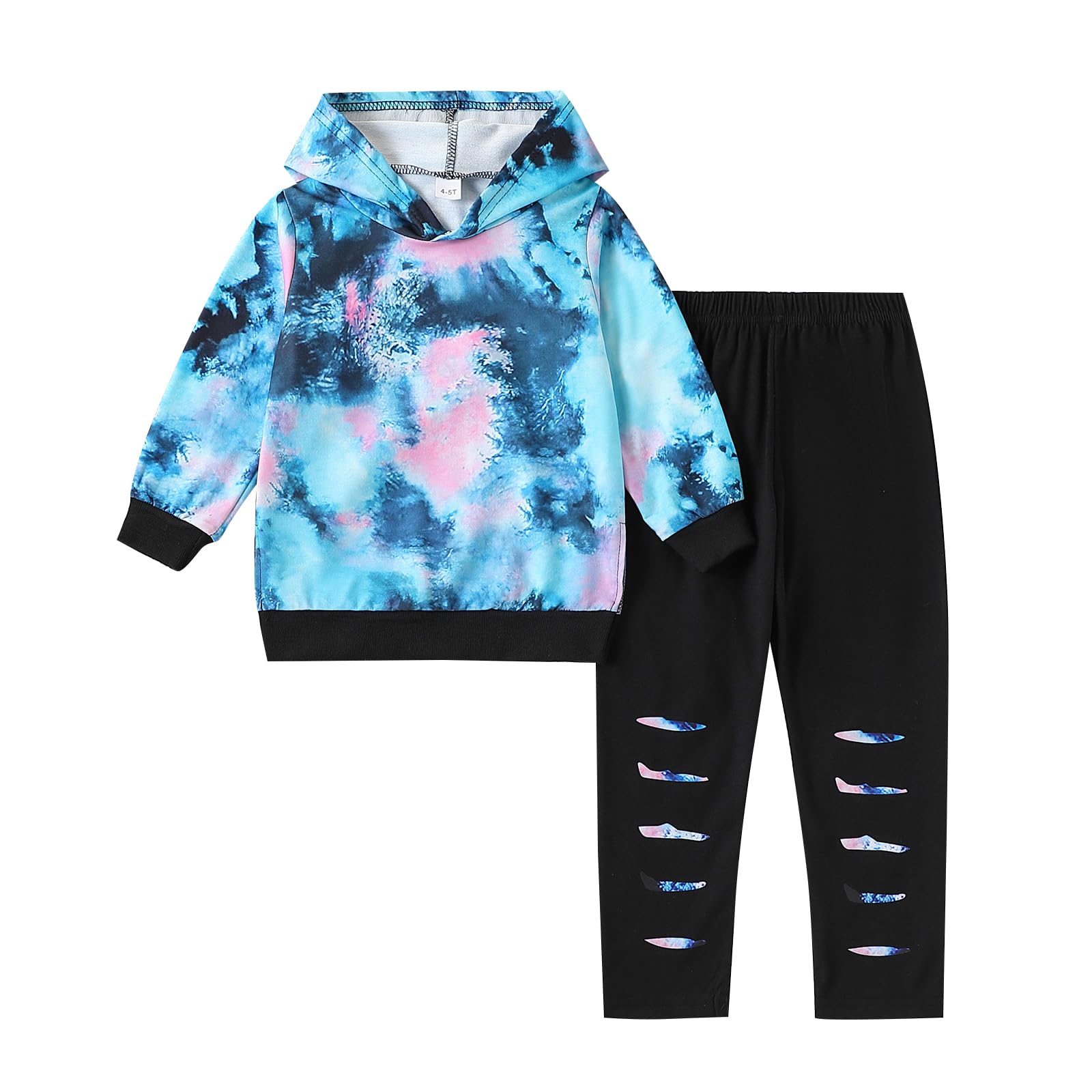 Kid Girls Clothes - Girls Outfits Tie Dye Tops and Leggings Pants 2 Piece Spring Clothes Set