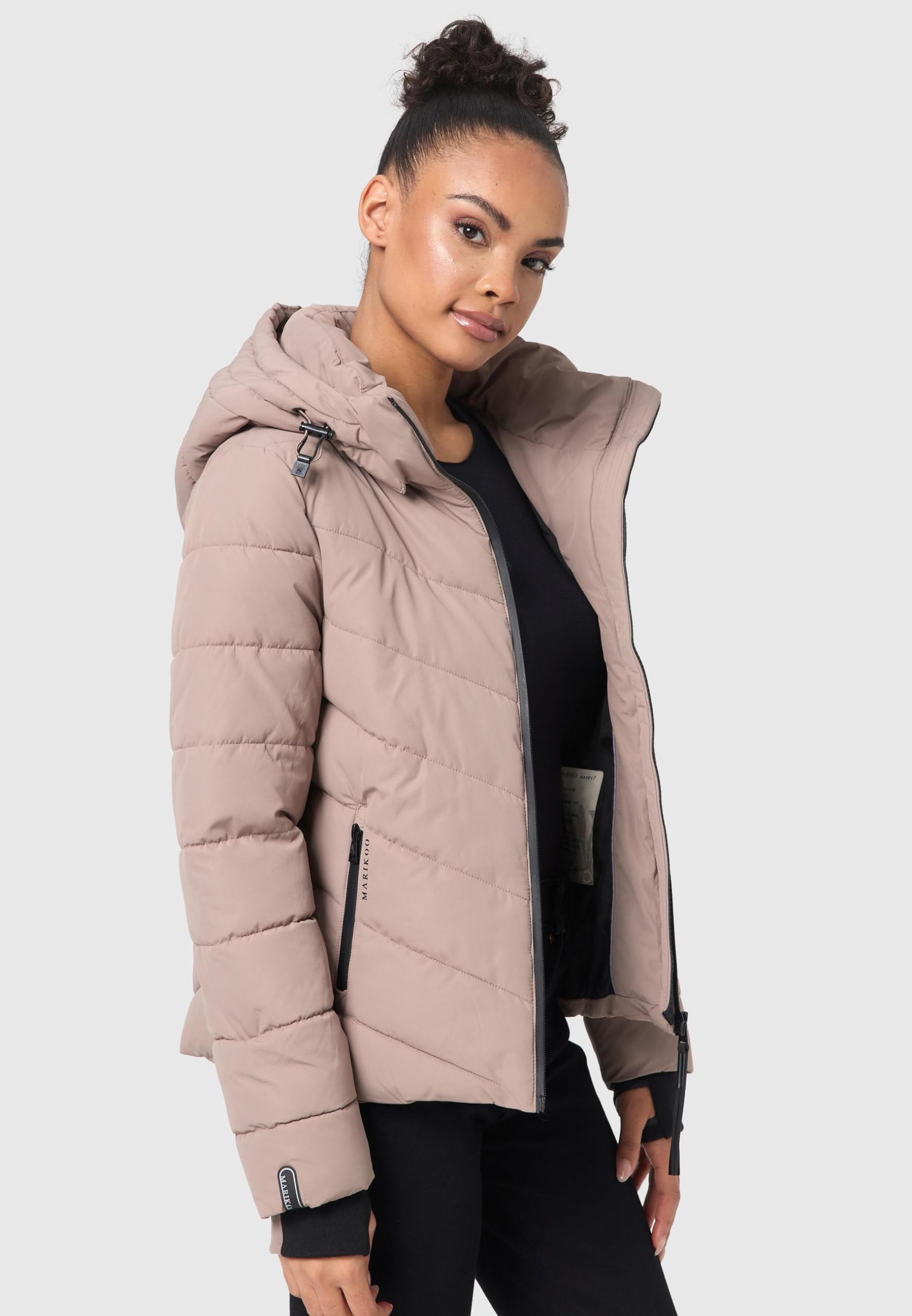 Marikoo Women's Winter Jacket with Hood - Weather-Resistant - Quilted Puffer Coat - Samuiaa XVI XS-3XL
