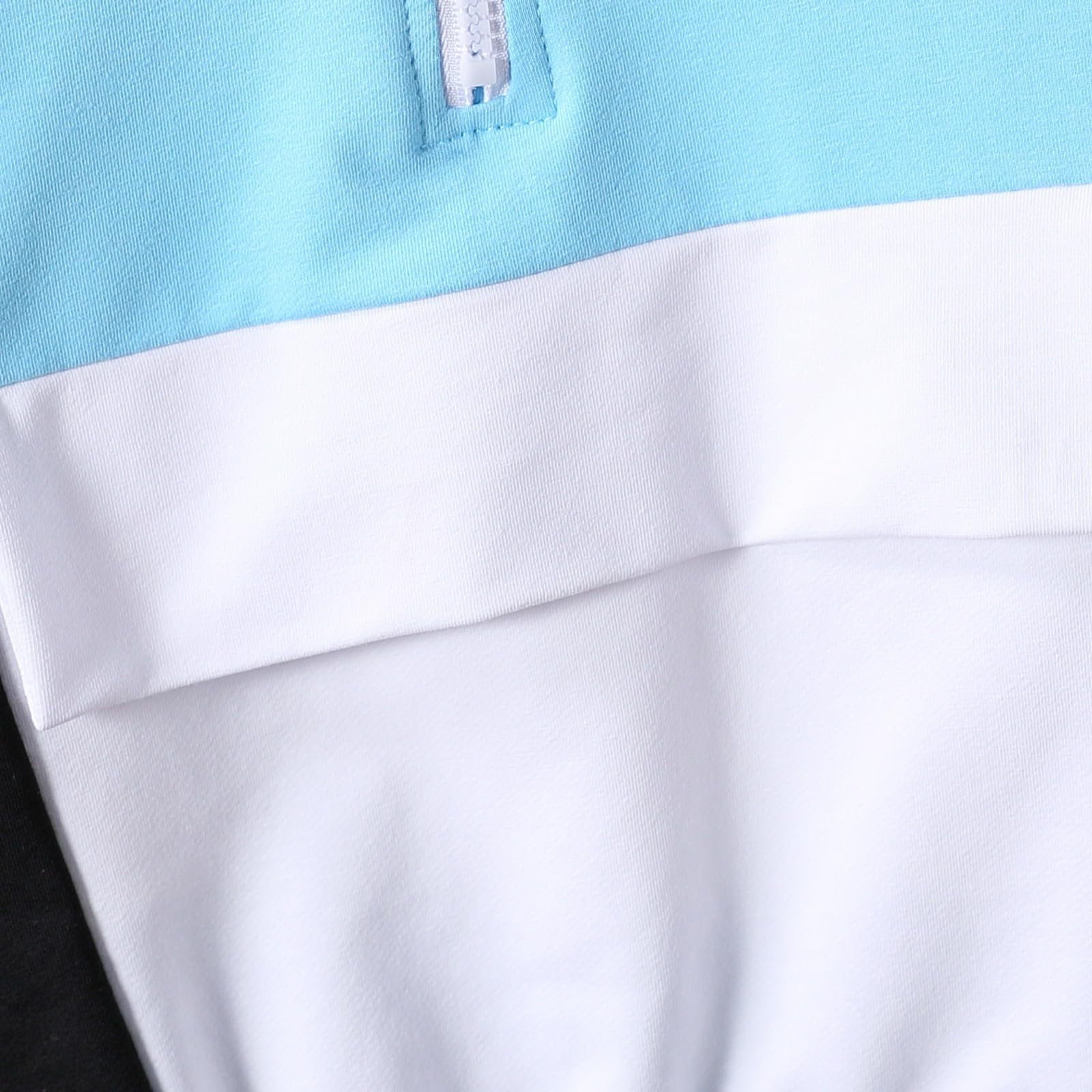 Boys Clothes Kids Little Boy Color Block Half Zip Hoodie & Jogger Pants Outfit Set,4-12 Years