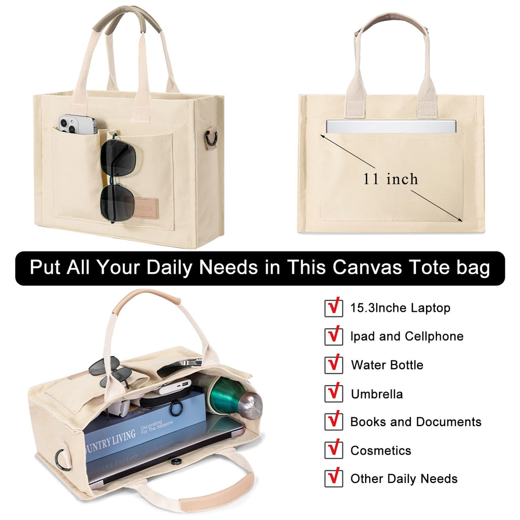 Tote Bags for Women Canvas Tote Purse Crossbody with Pockets Top Handle Shoulder Satchel Bag for Women