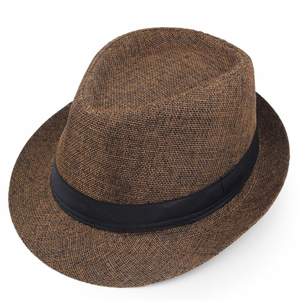 Giroir Fedora Hats for Men Women Short Brim Unisex Summer Beach Style 1920s Party Accessories
