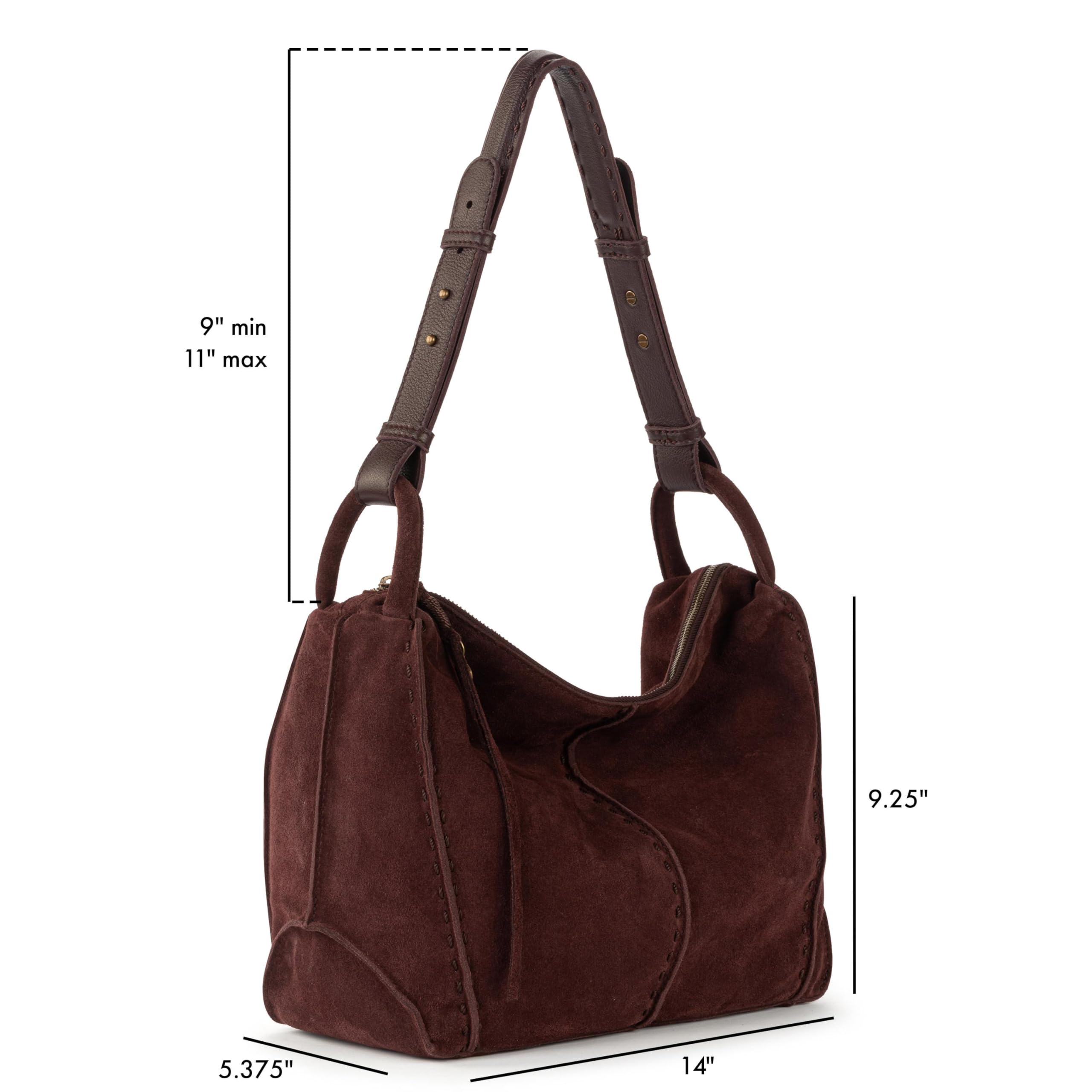 The Sak Los Feliz Hobo Purse - Premium Large Leather Women's Handbag for Everyday & Travel - Durable Purse With Zipper Pocket