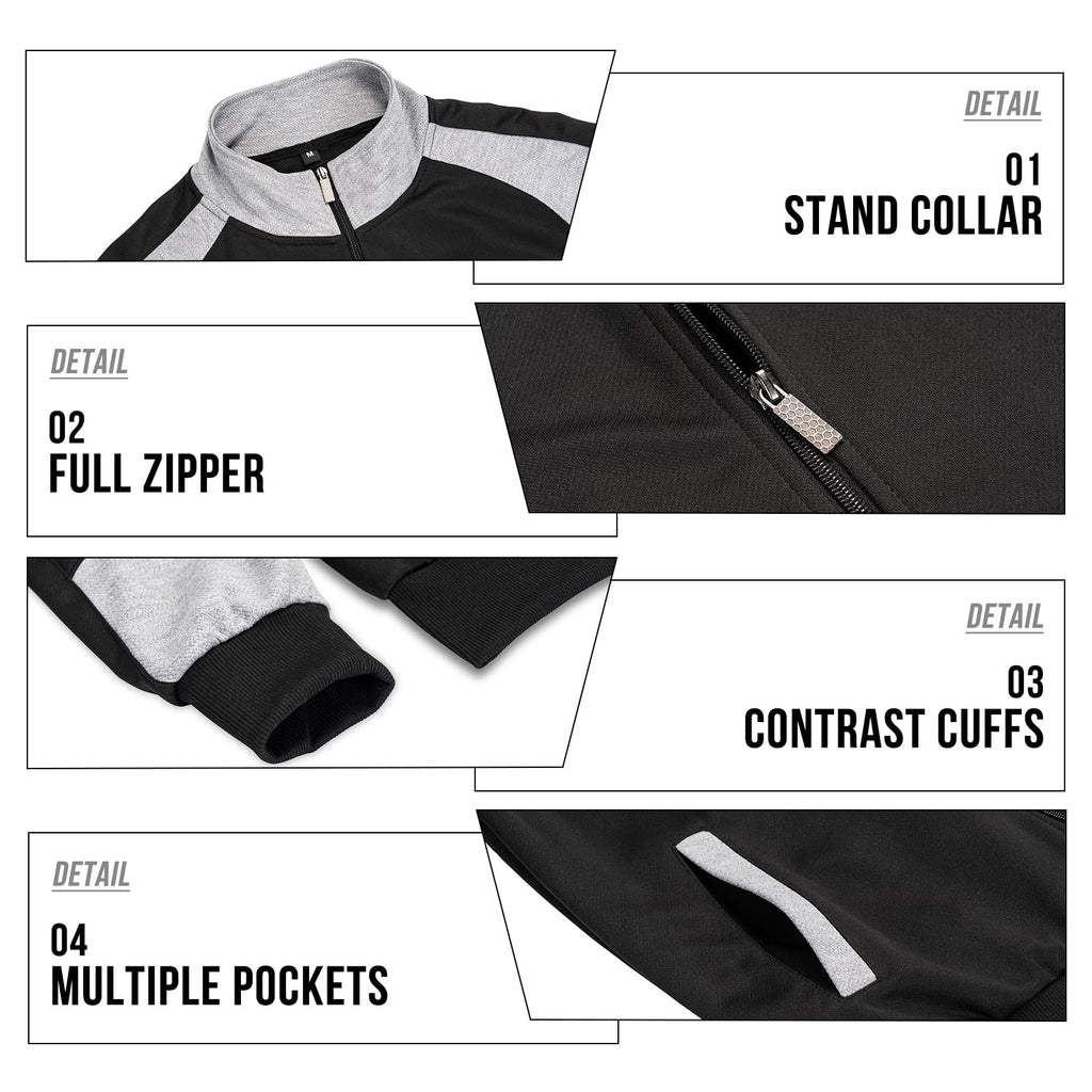 MANTORS Mens Track Suits 2 Piece Set Full Zip Tracksuit Sweat Suits