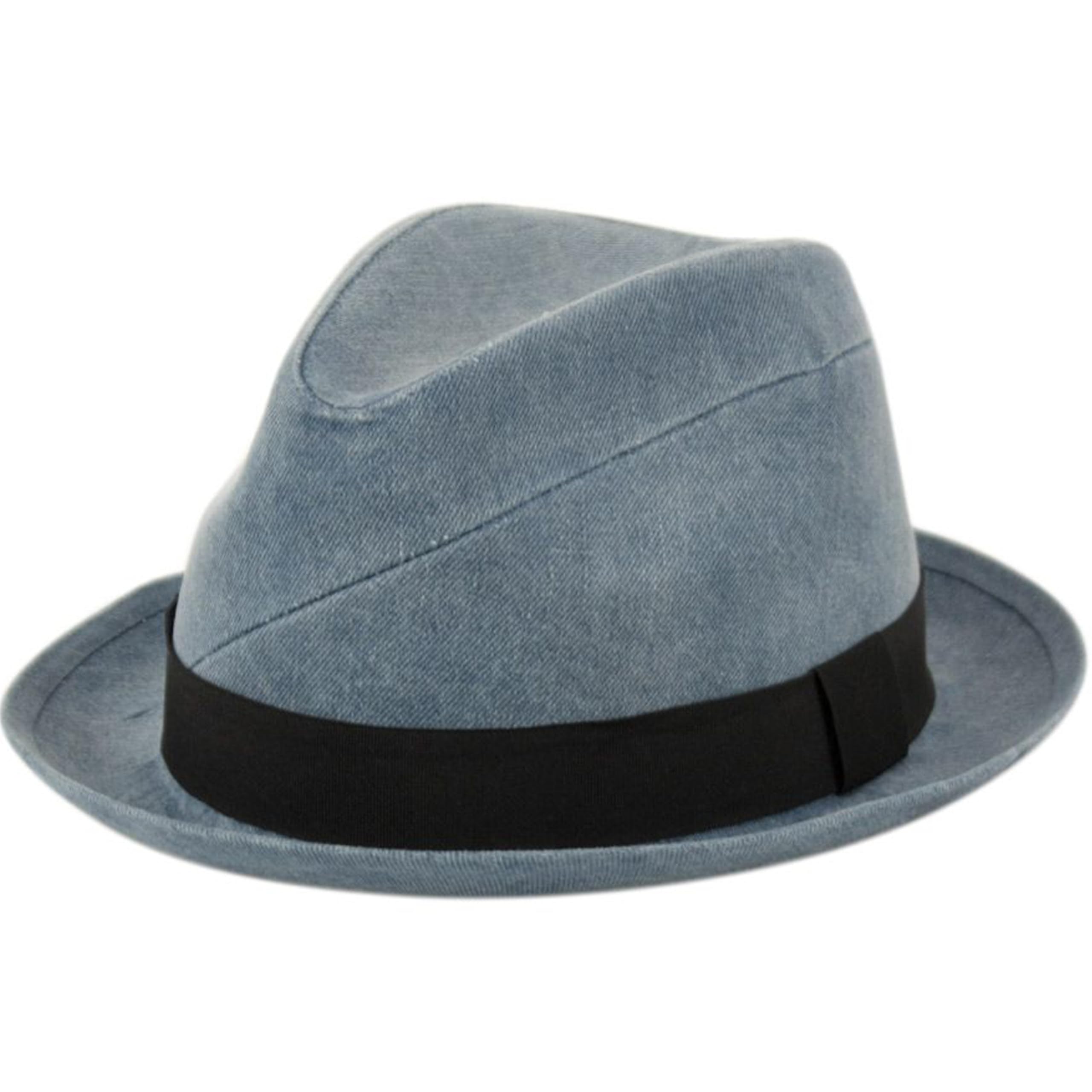 Men's Casual Vintage Style Washed Cotton Fedora Hat