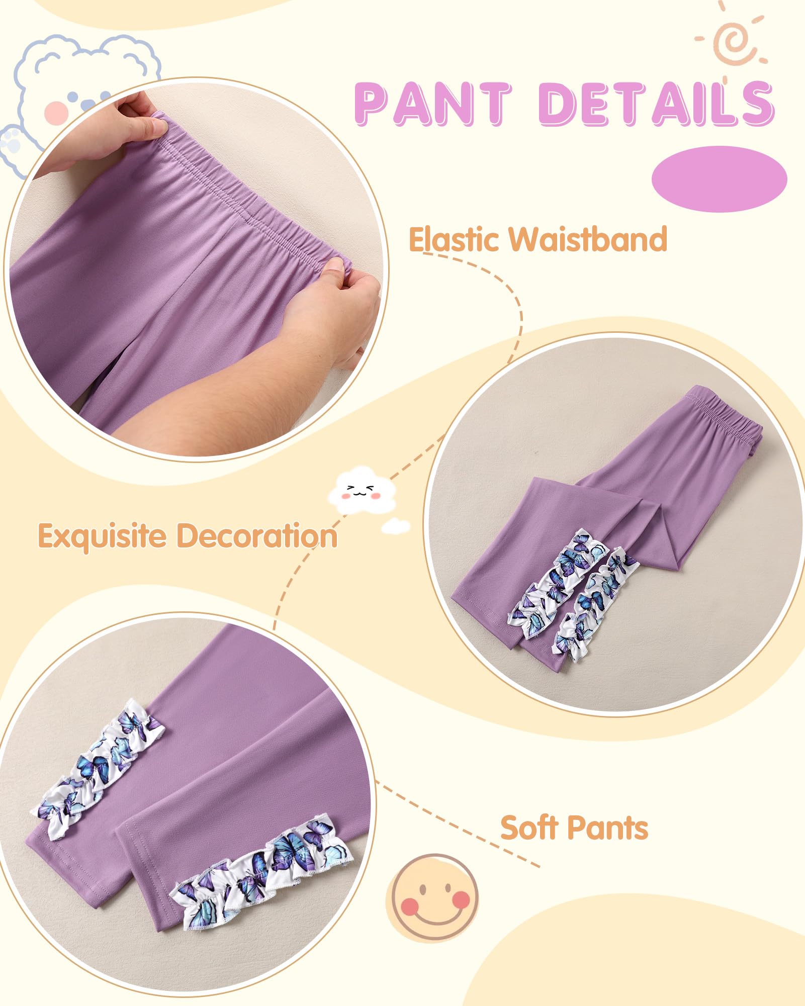 Toddler Girl Clothes 12M-6T Long Sleeves Ruffle Top+Ruffle Pants Toddler Girls Fall Winter Clothes