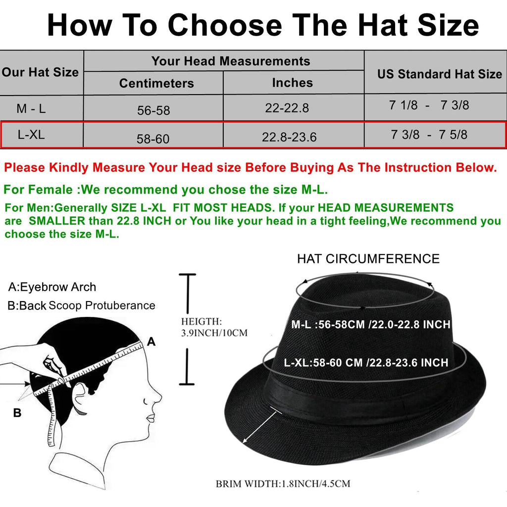 5 Pack Bulk Cuban Fedora Sun Hats Men with Adjustable Strap, Short Brim 1920s Unisex Party Costume Hats Women.