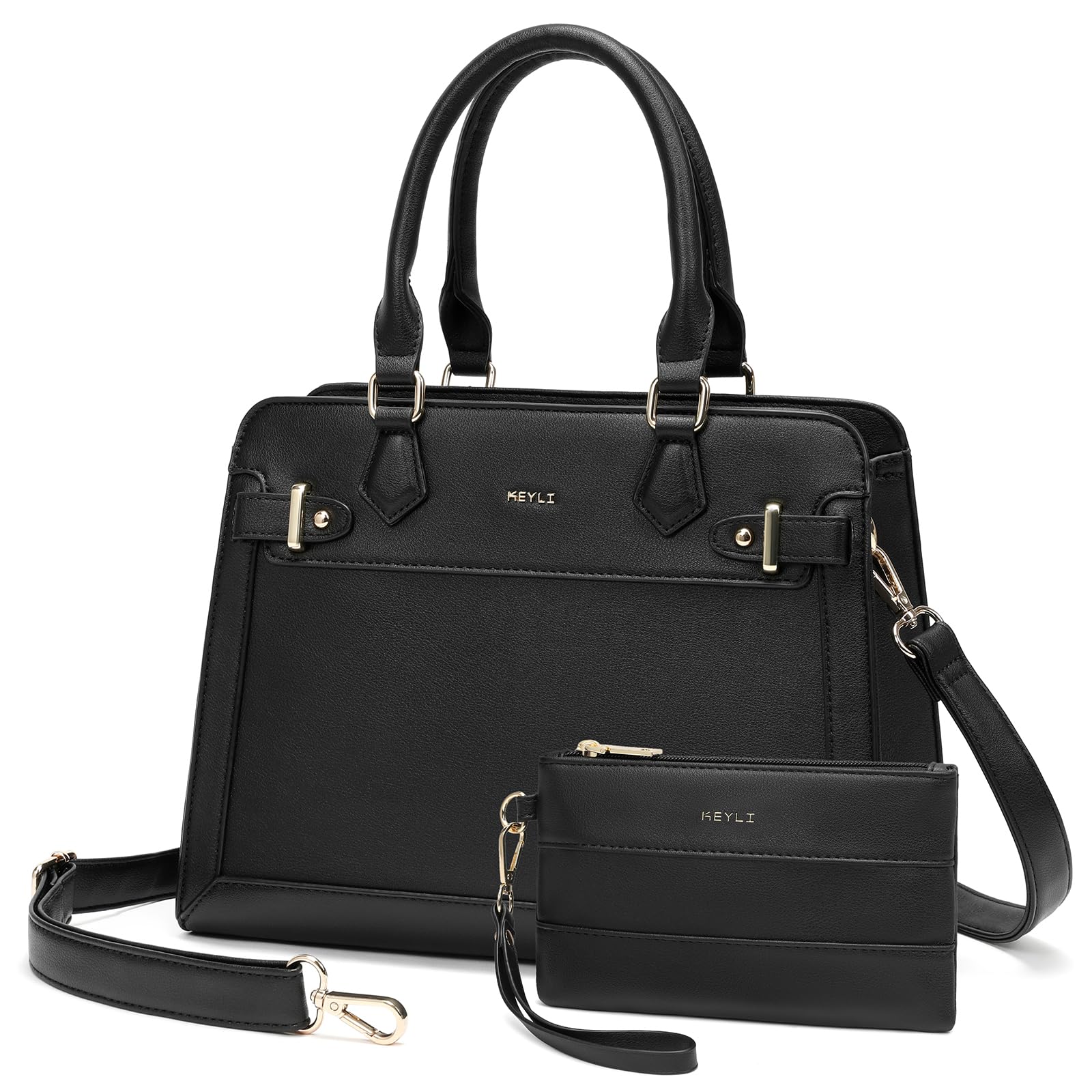Keyli 2pcs Purses and Handbags for Women, Fashion Shoulder Tote Bags Top Handle Satchel and Vegan Leather Bags for ladies