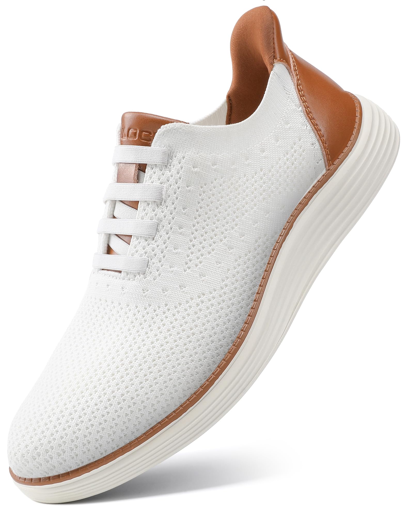 VILOCY Men's Hands Free Slip on Casual Dress Tennis Walking Shoes Laceless Fashion Sneakers Breeze Business Oxfords