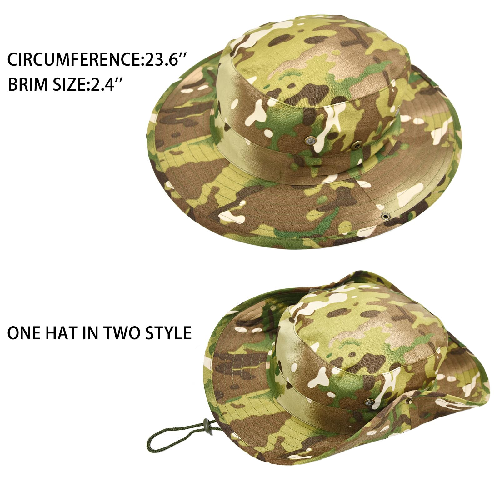 Sun Hats for Men Women Boonie Hat Foldable Fishing Hat UPF 50+ Bucket Hat for Fishing Hiking Garden Safari Beach