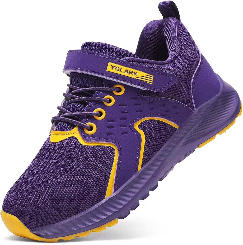 Kids Sneakers for Boys Girls Running Tennis Shoes Non-Slip Hiking Walking Shoes Lightweight Breathable Sport Athletic