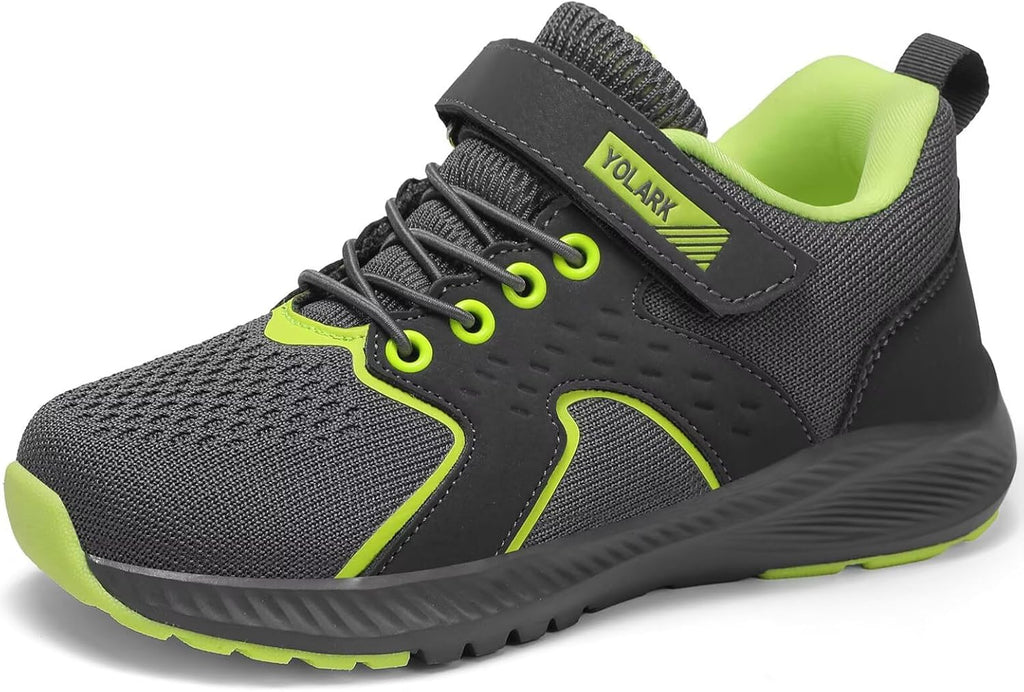 Kids Sneakers for Boys Girls Running Tennis Shoes Non-Slip Hiking Walking Shoes Lightweight Breathable Sport Athletic