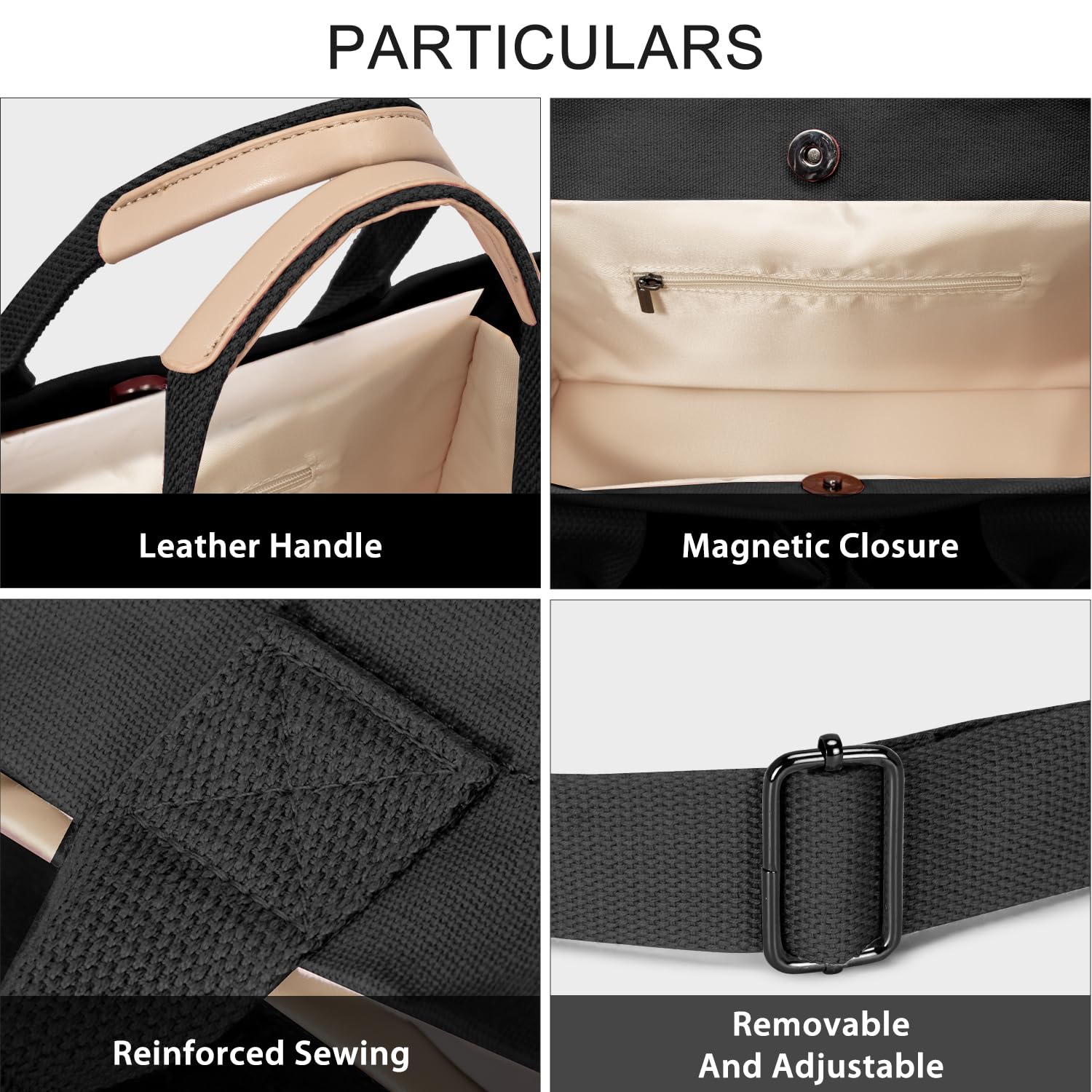 Tote Bags for Women Canvas Tote Purse Crossbody with Pockets Top Handle Shoulder Satchel Bag for Women