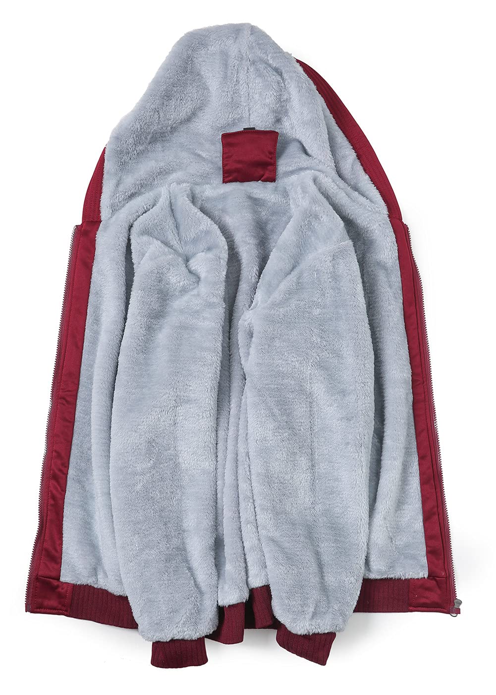 JiangWu Womens Fashion Horn Button Fleece Thicken Coat with Hood Winter Warm Jacket