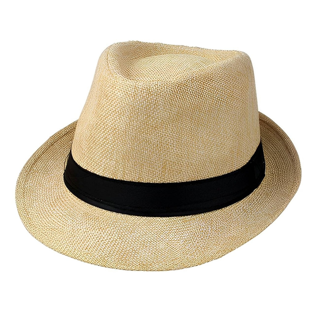 Giroir Fedora Hats for Men Women Short Brim Unisex Summer Beach Style 1920s Party Accessories