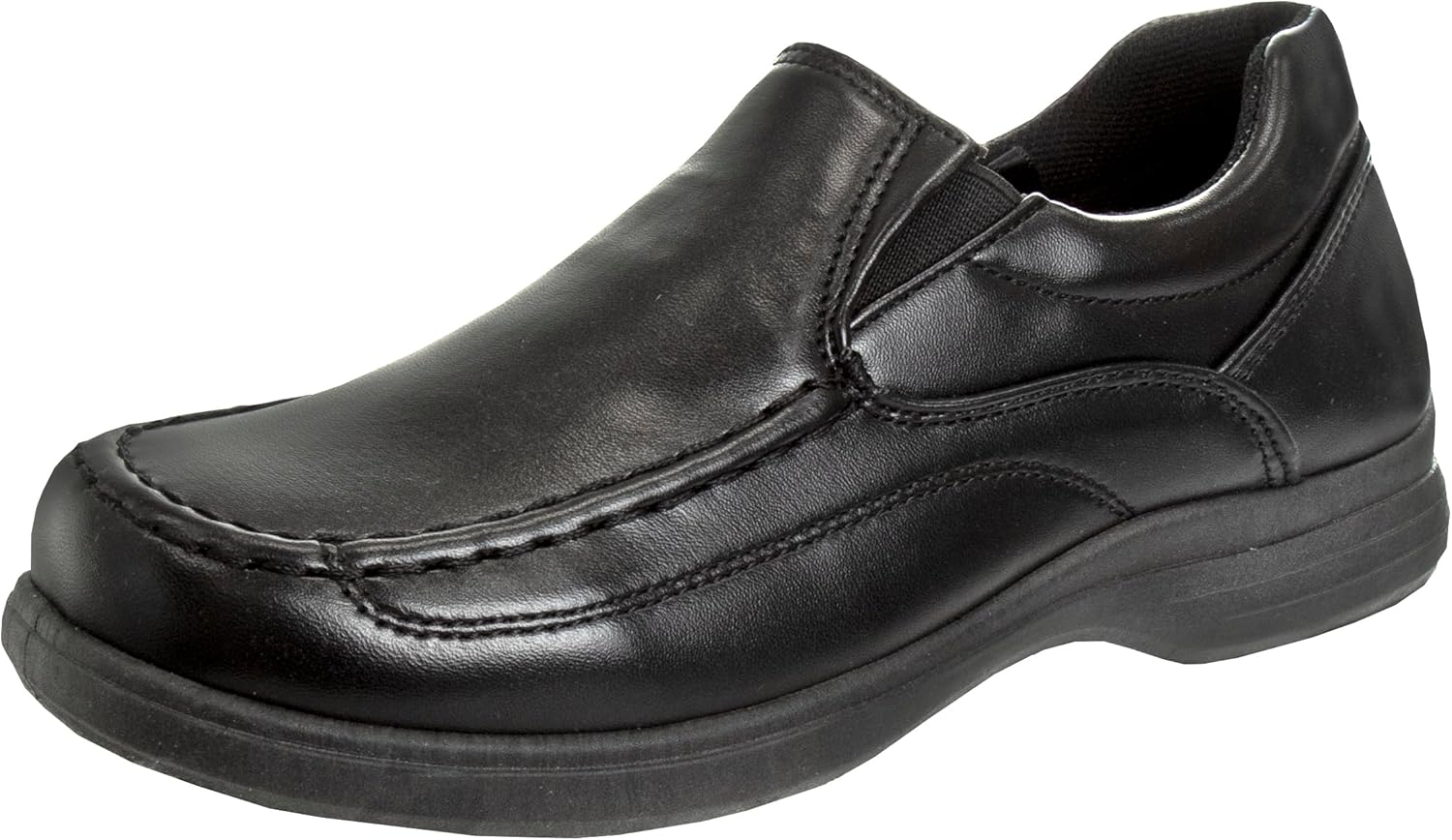 French Toast Boys Shoes - Kids Oxford School Uniform Loafer Church Dress Shoes Slip-On Faux-Leather (Toddler-Big Kid) (Black)