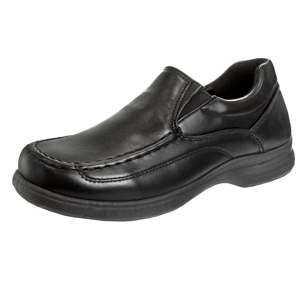 French Toast Boys Shoes - Kids Oxford School Uniform Loafer Church Dress Shoes Slip-On Faux-Leather (Toddler-Big Kid) (Black)