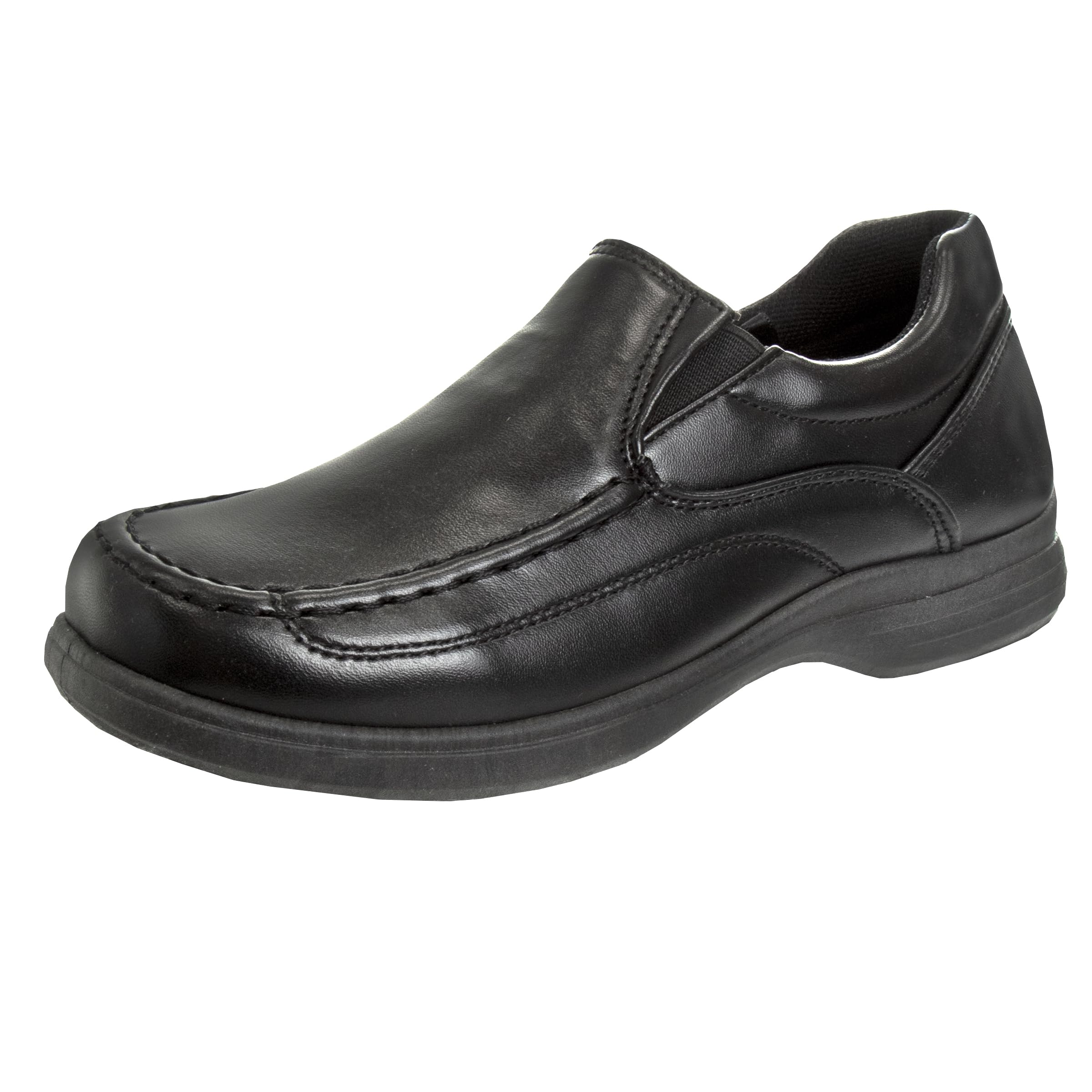 French Toast Boys Shoes - Kids Oxford School Uniform Loafer Church Dress Shoes Slip-On Faux-Leather (Toddler-Big Kid) (Black)