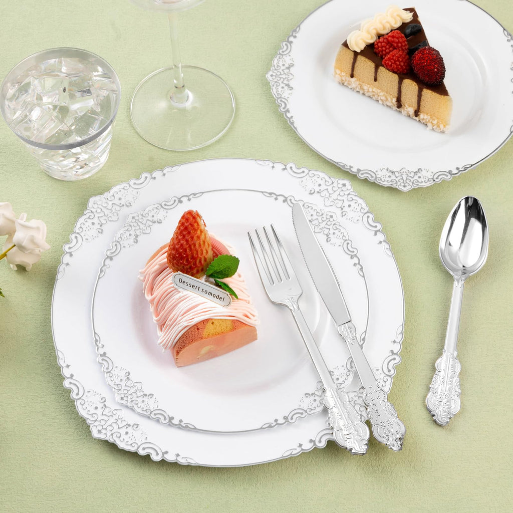 75PCS Gold Plastic Silverware for 25 Guests, Heavy Duty Gold Disposable Utensils Sets, Includes 25 Forks, 25 Spoons, 25 Knives, Elegant Cutlery Perfect for Wedding, Party