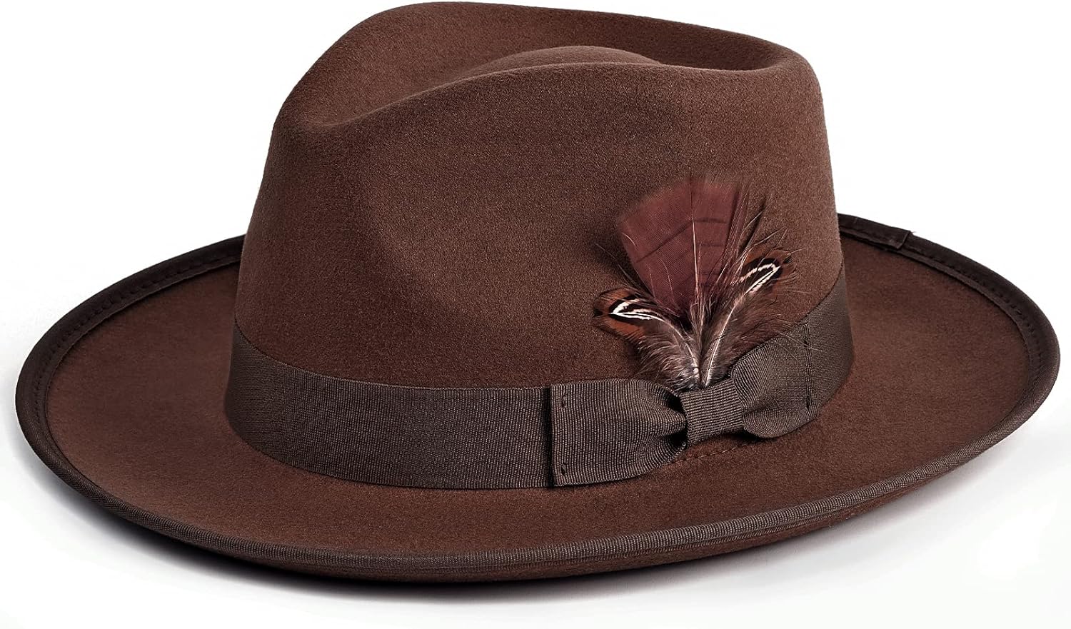 FADACHY Fedora Hats for Men & Women Wide Brim Felt Hat Dress Panama Trilby Hats