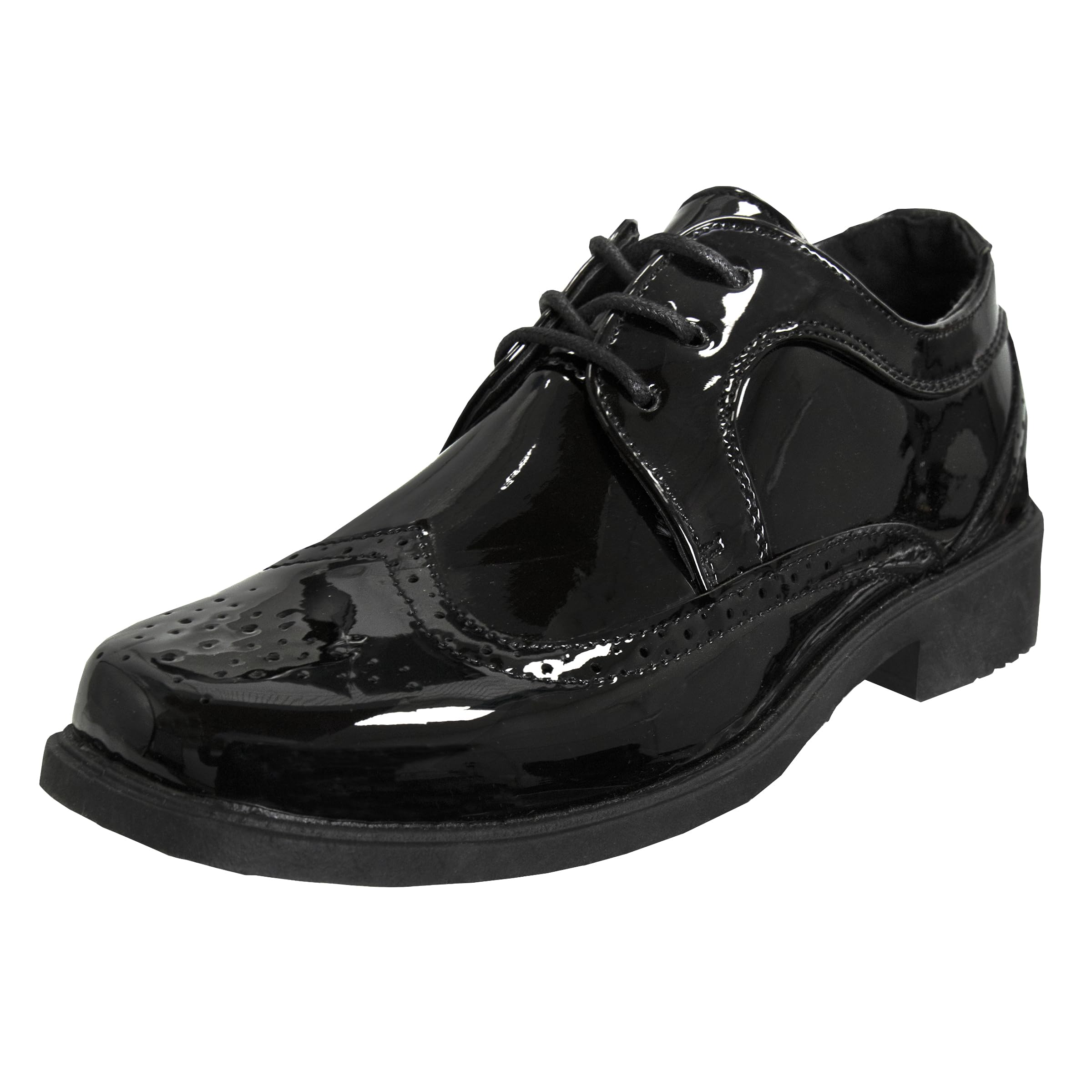 Josmo Boys Classic Comfort Oxford Shoe - Wing Tip Formal Dress Shoes lace up (Colors: Black/Brown/White) (Sizes: 7-10 Toddler / 11-2 Little Kid / 3-6 Big Kid)