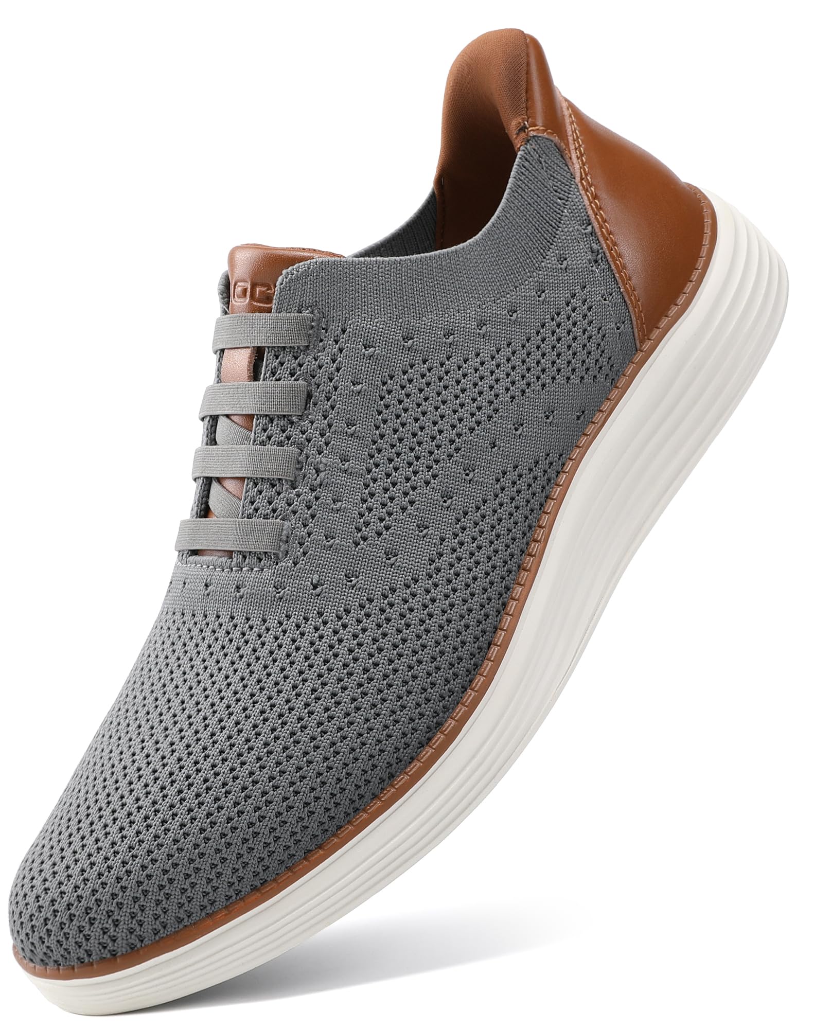 VILOCY Men's Hands Free Slip on Casual Dress Tennis Walking Shoes Laceless Fashion Sneakers Breeze Business Oxfords