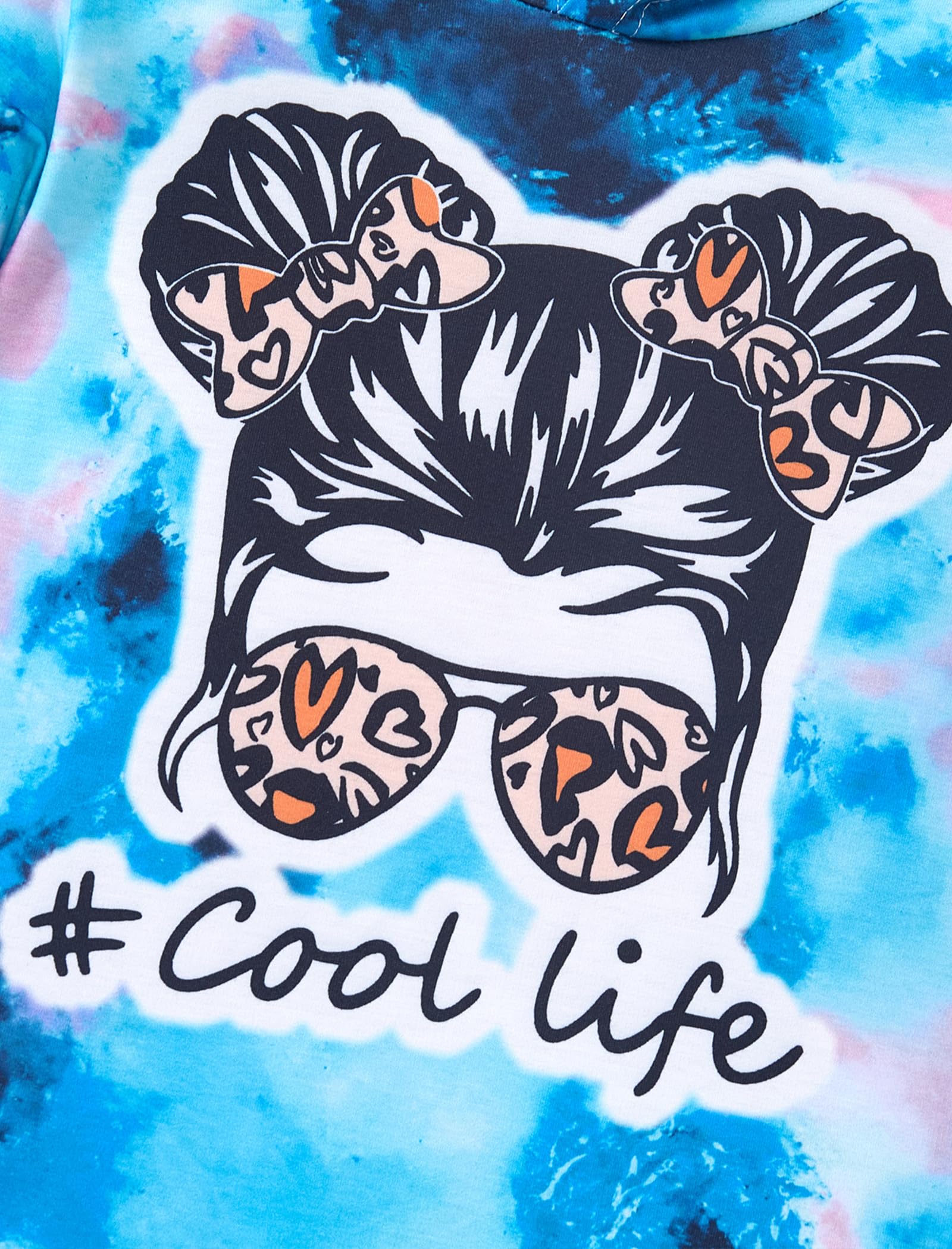 Girls Clothes Tie Dye Long Sleeve Hoodie Sweatshirt and Pants Sets Cute Girl Outfits Size 5-14 Years