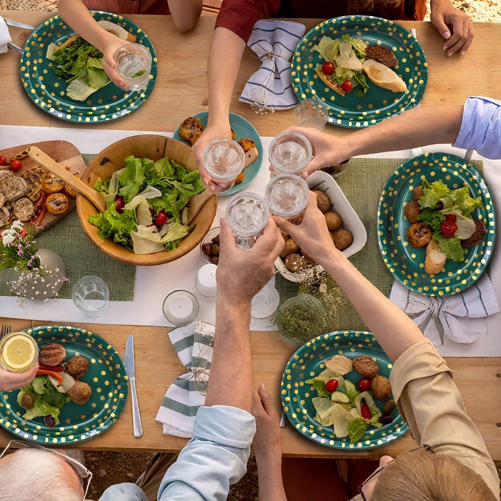 50 Pack Oval Thanksgiving Plates 12 x 10 Inch Thanksgiving Paper Plates Heavy Duty - Large Disposable Dinner Platters,Turkey Pumpkin Autumn Fall Harvest Thanksgiving Party Decor