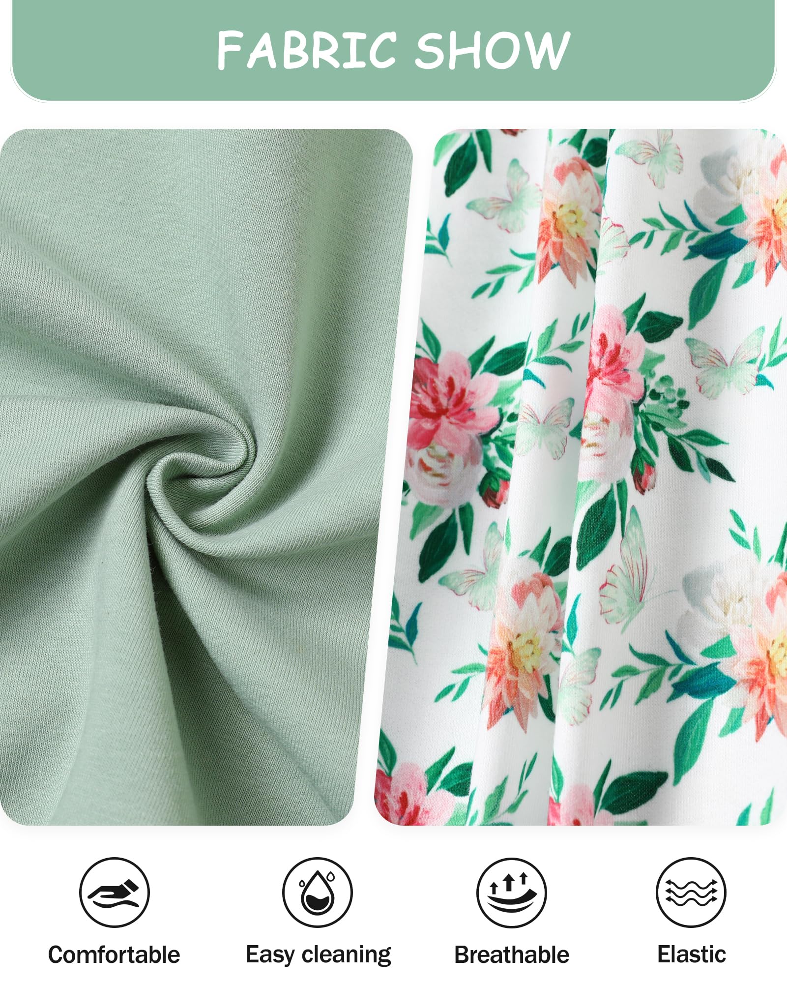 Coco&RARA Toddler Girls Clothes Baby Hoodie Sweatshirt Flower Sweatpants Outfits 2pcs Fall Winter Tracksuit Set 18M-6T