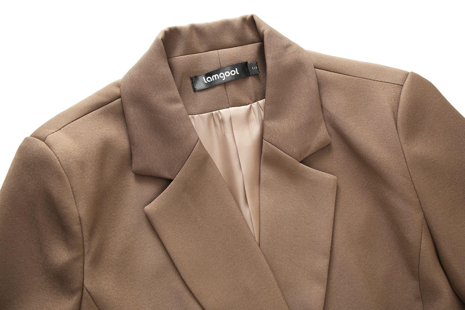 Lamgool Women's Suit 2 Piece Casual Outfits Cropped Blazer High Waisted Wide Leg Pants for Work