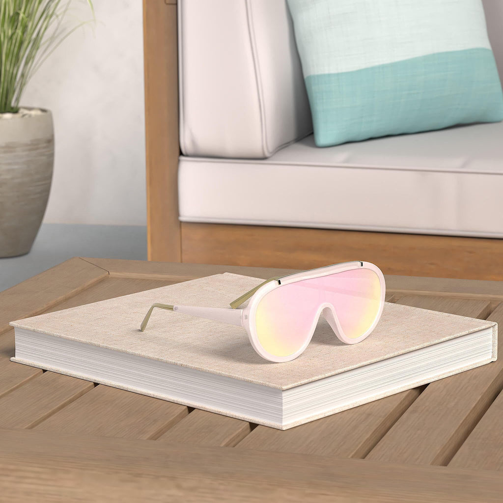 FEISEDY Sunglasses Women Oversized One Piece Frame UV400 Sun Glasses Trendy Retro Shades B2580