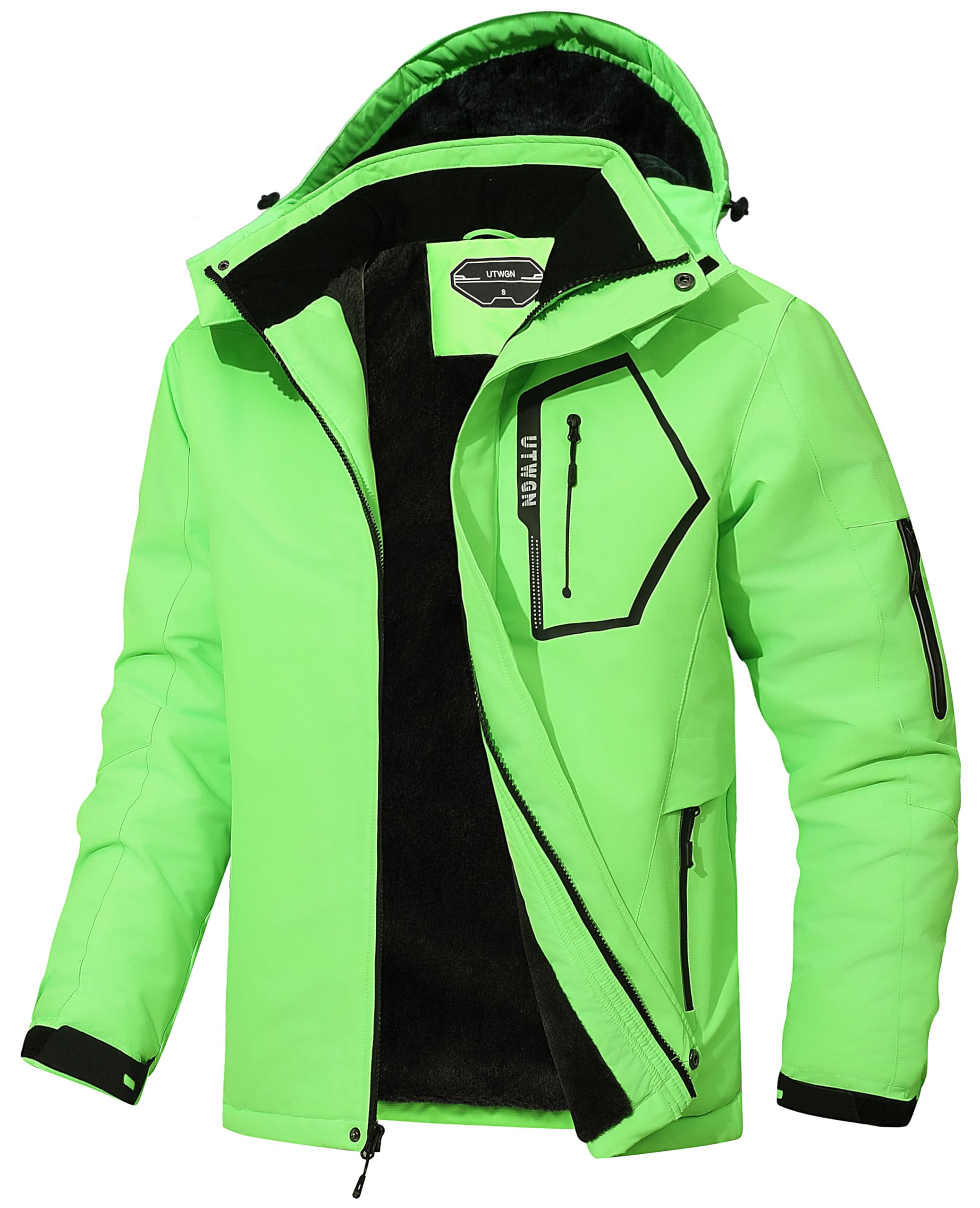 Men's Ski Jacket Winter Warm Snow Coat Waterproof Windbreaker Hooded Work Outerwear Snowboarding Jackets