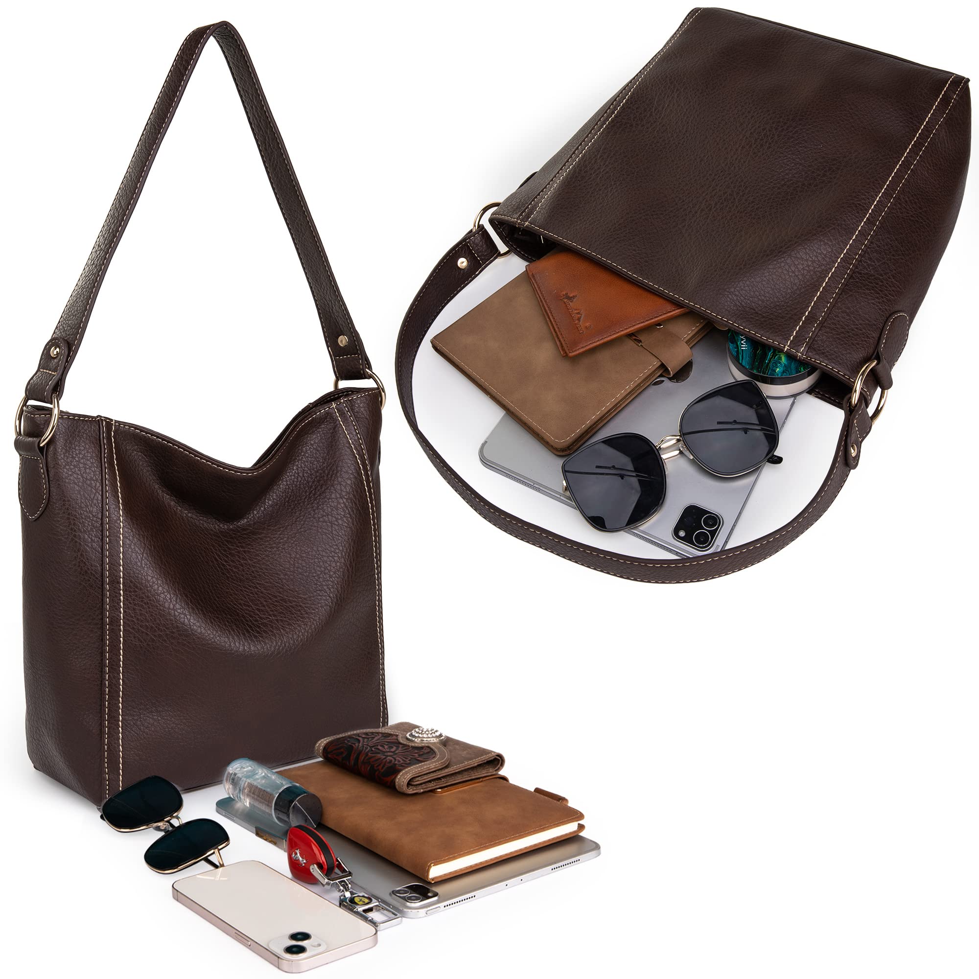 Montana West Purse for Women Trendy Soft Shoulder Purses and Handbags Hobo Bags