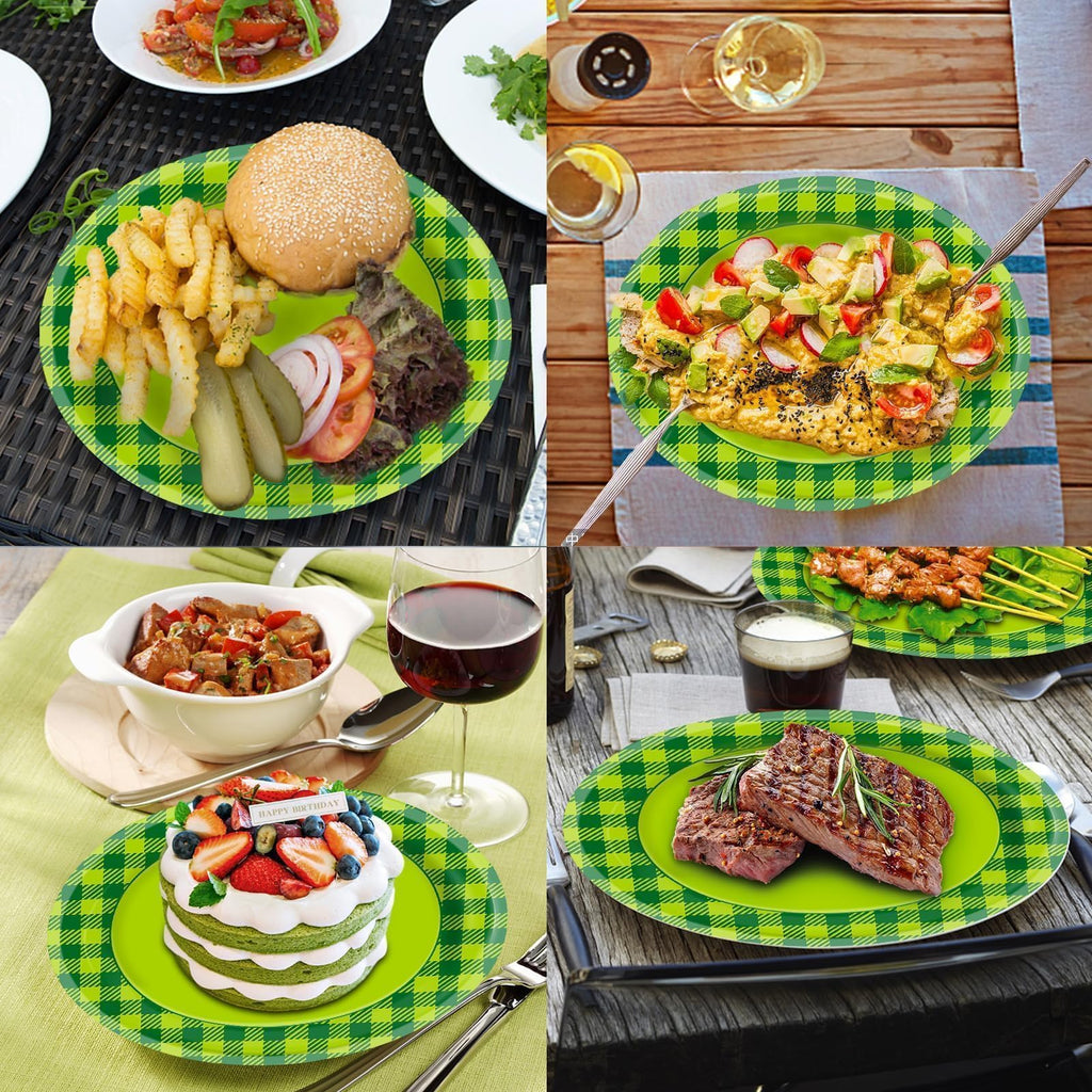 50 Pack Oval Thanksgiving Plates 12 x 10 Inch Thanksgiving Paper Plates Heavy Duty - Large Disposable Dinner Platters,Turkey Pumpkin Autumn Fall Harvest Thanksgiving Party Decor