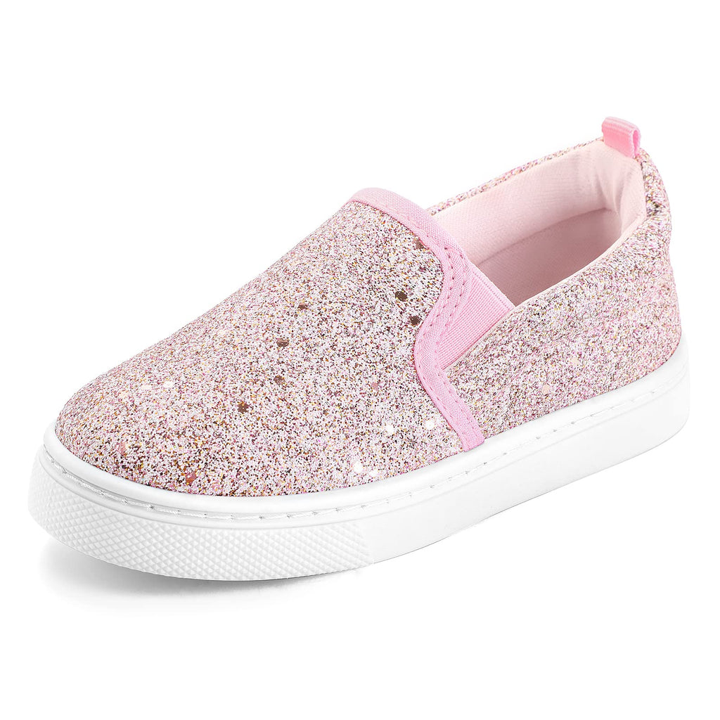 K KomForme Toddler Sneakers for Girls Boys Slip On Canvas Walking Shoes