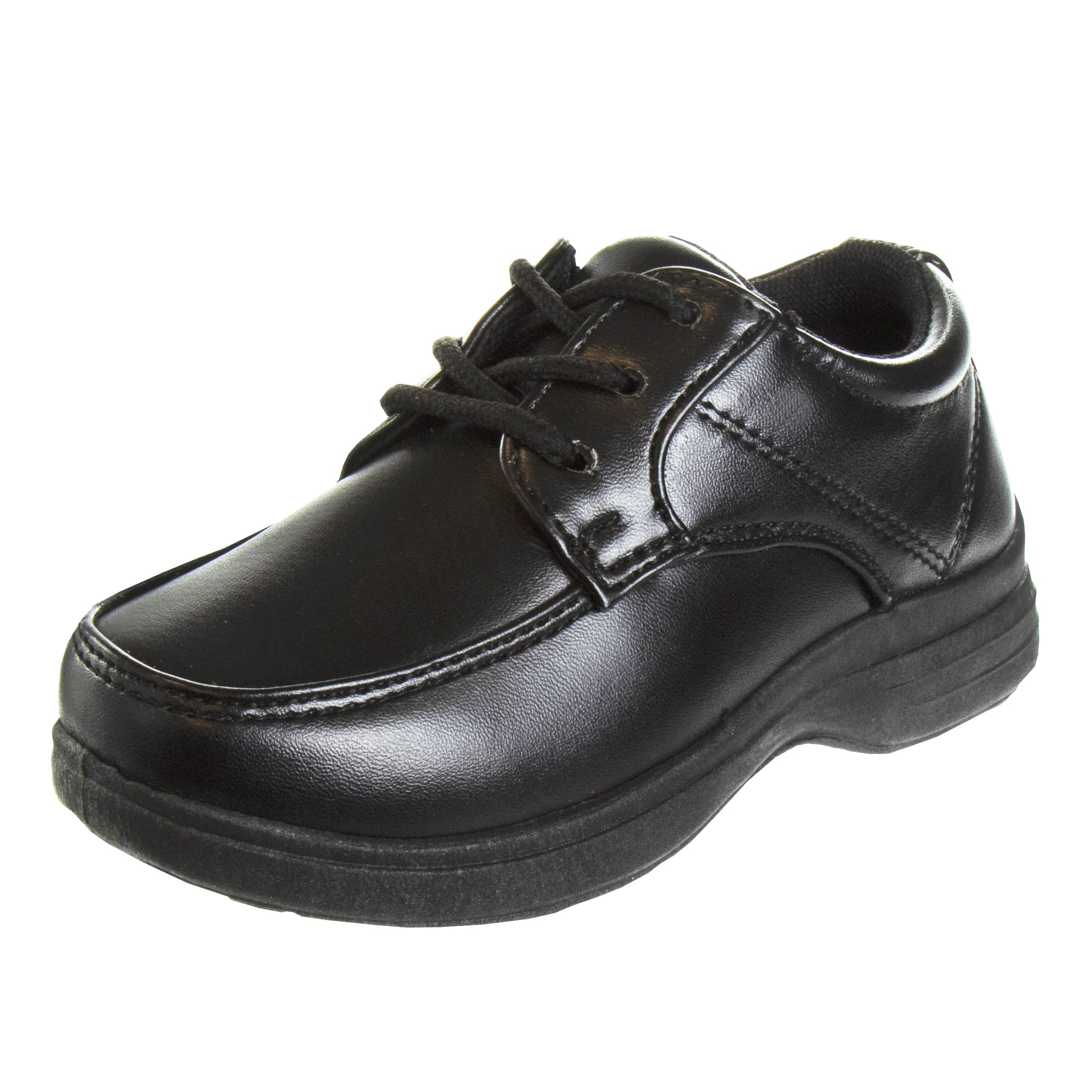 French Toast Boys Shoes - Kids Oxford School Uniform Loafer Church Dress Shoes Slip-On Faux-Leather (Toddler-Big Kid) (Black)