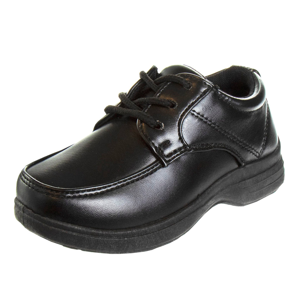 French Toast Boys Shoes - Kids Oxford School Uniform Loafer Church Dress Shoes Slip-On Faux-Leather (Toddler-Big Kid) (Black)