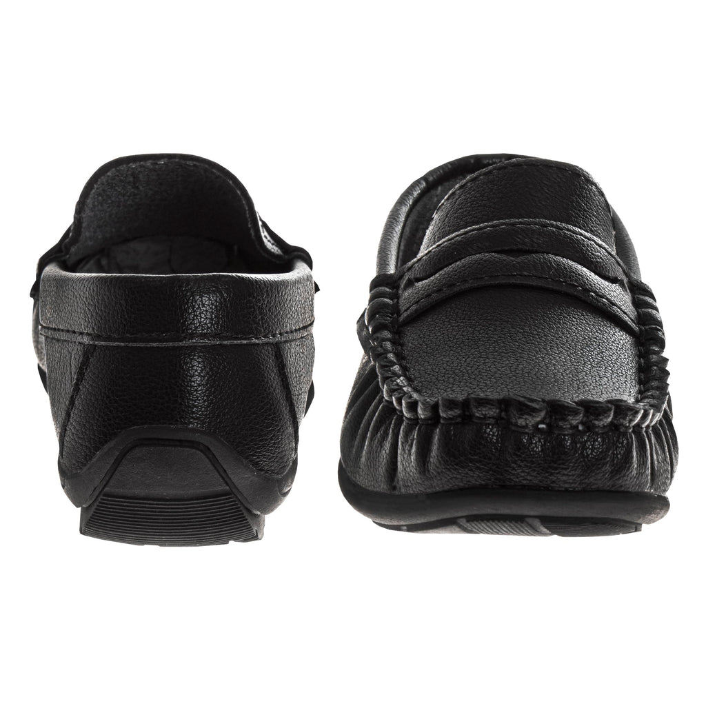 Josmo Boys Moccasin Driving Loafers - Casual Dress Penny Slip On Boat Shoes (Sizes: 5-10 Toddlers / 11-13 Little Kids / 1-5 Big Kids)