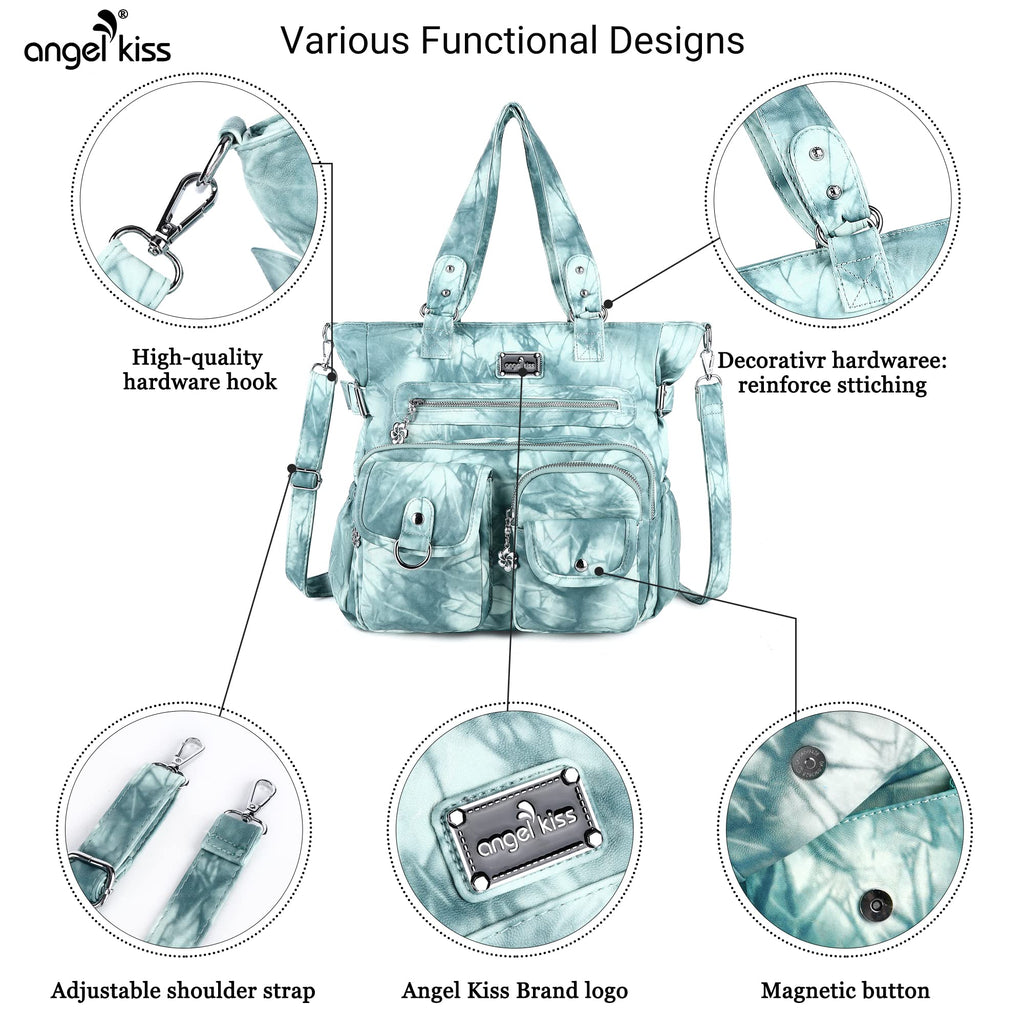 Angelkiss Purses and Handbag for Women Soft Leather Hobo Bags Satchel Shoulder Bags Ladies Tote Crossbody Bag