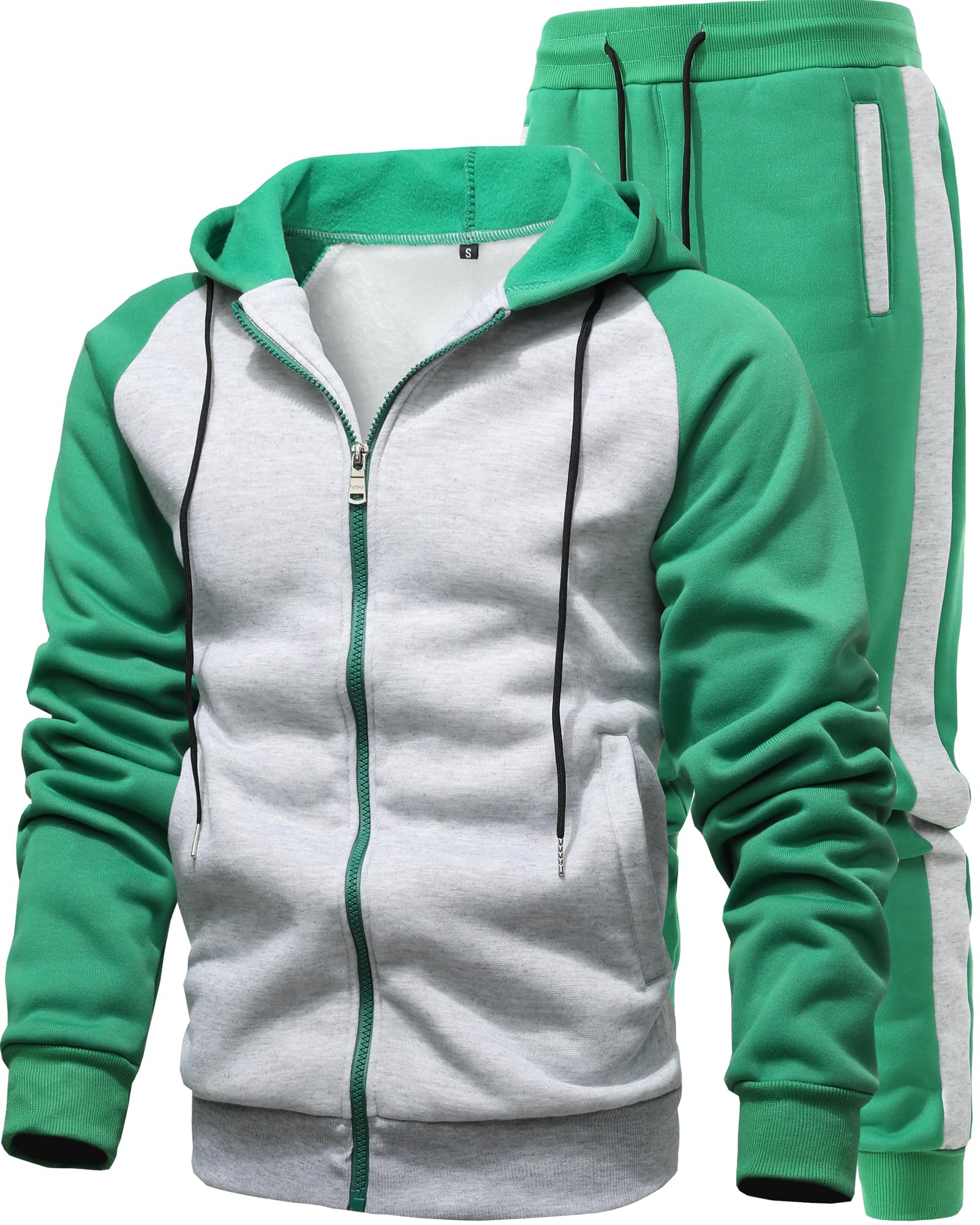 GXAMOY Men's 2 Pieces Tracksuits Running Sports Suits Drawstring Waistband Sweatsuit