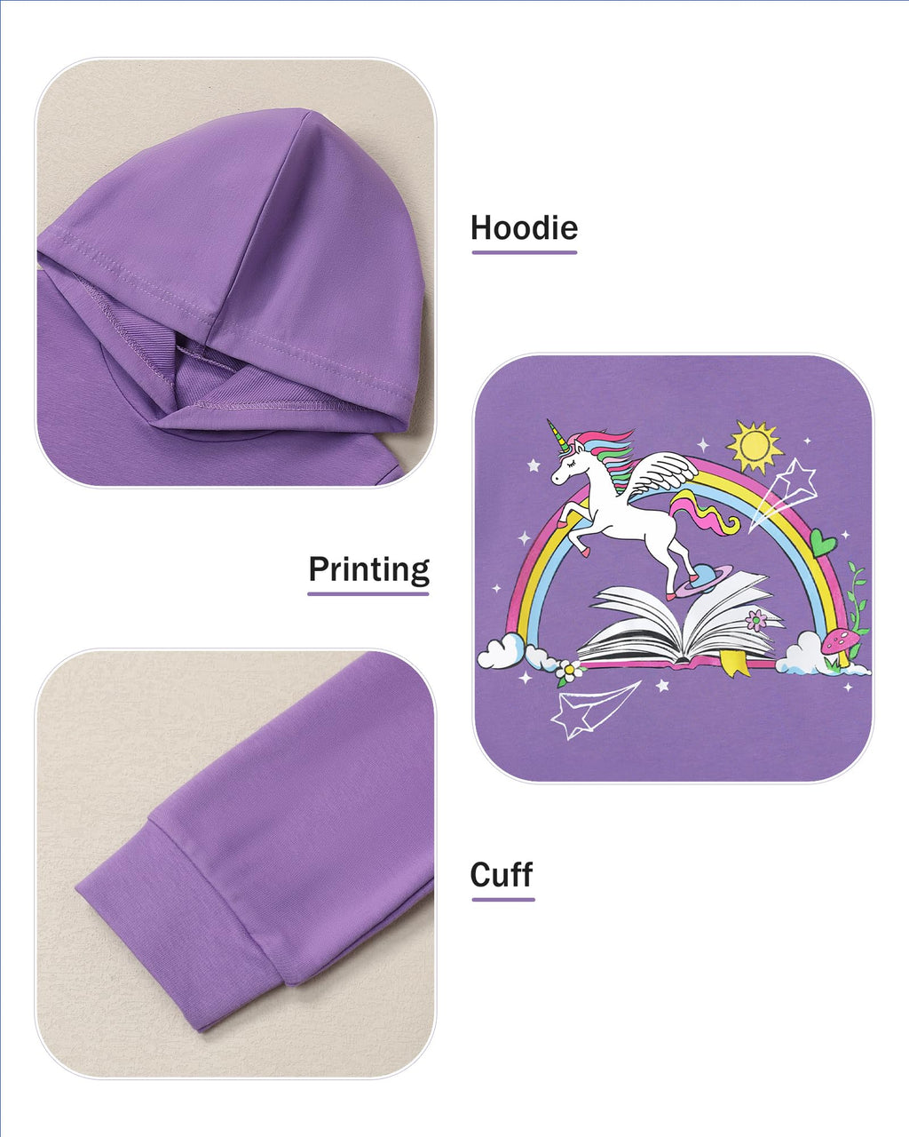 Coco&RARA Toddler Girls Clothes Baby Hoodie Sweatshirt Flower Sweatpants Outfits 2pcs Fall Winter Tracksuit Set 18M-6T