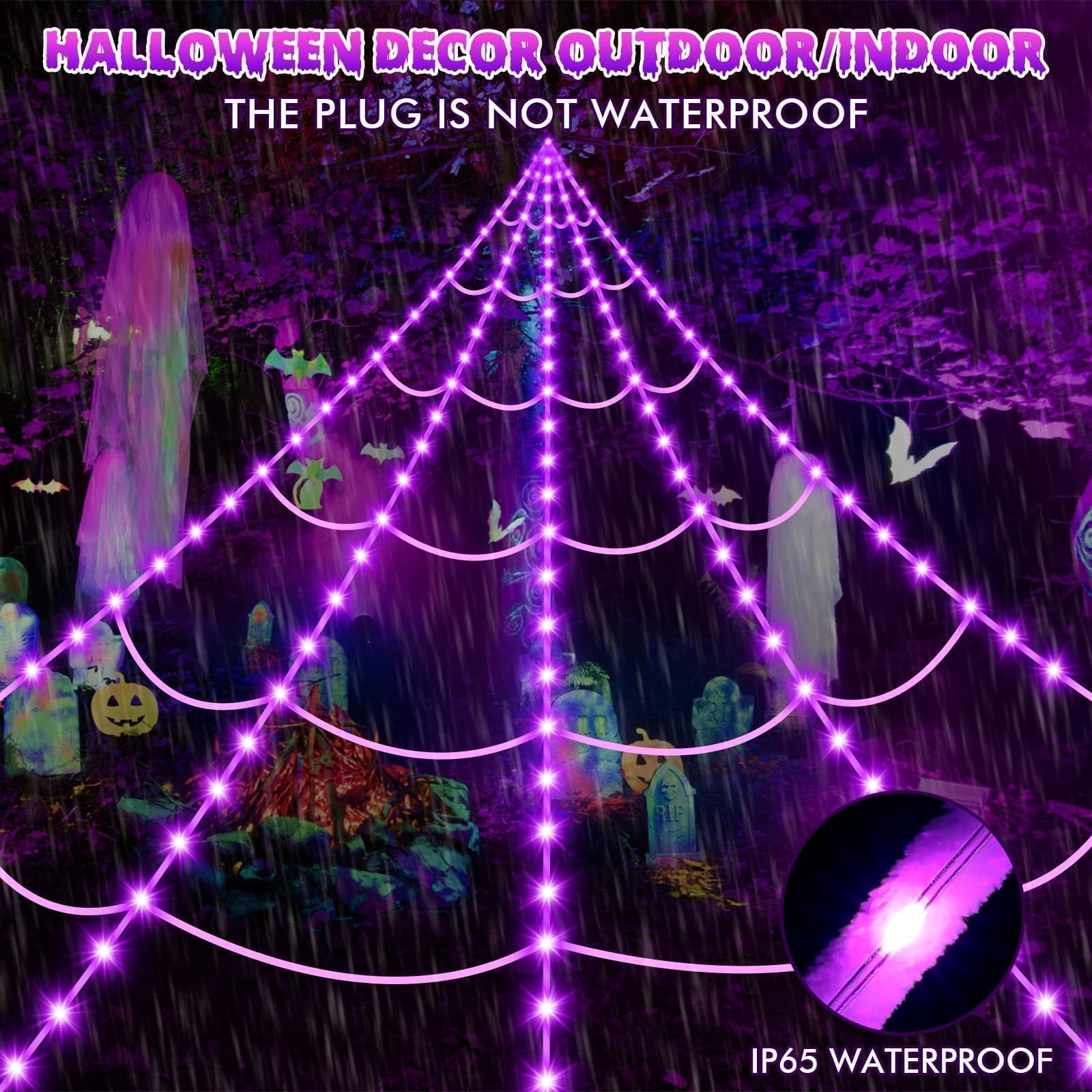 200" Halloween Spider Web + 59" Giant Spider Decorations Fake Spiders with Triangular Huge Spiders Web for Indoor Outdoor Halloween Decorations Yard Home Costumes Parties Haunted House Décor