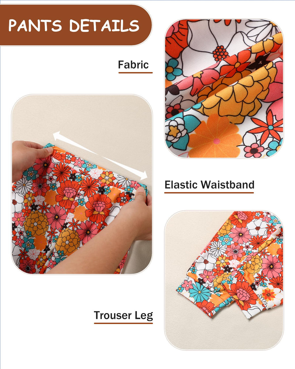 Coco&RARA Toddler Girls Clothes Baby Hoodie Sweatshirt Flower Sweatpants Outfits 2pcs Fall Winter Tracksuit Set 18M-6T